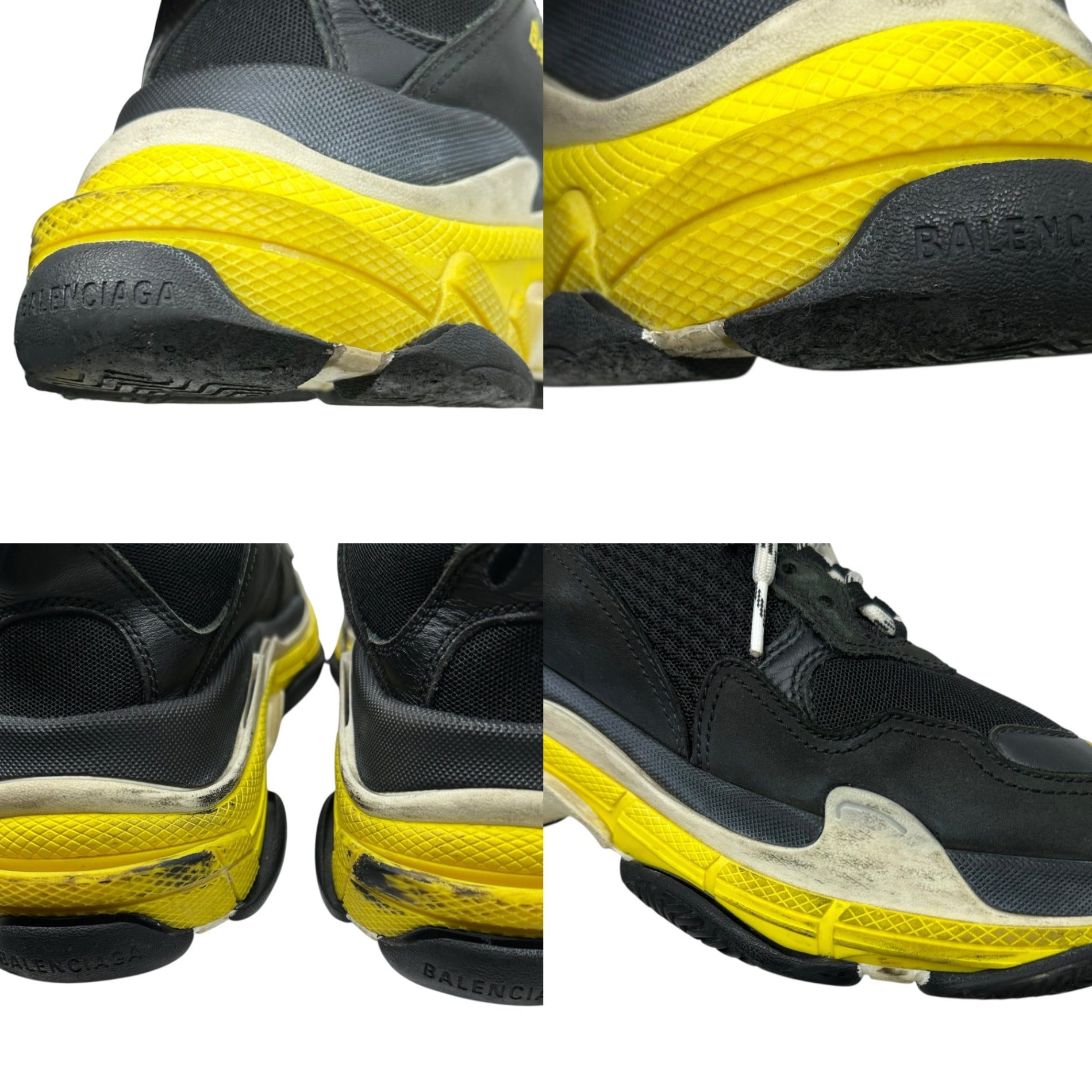 BALENCIAGA(バレンシアガ) TripleS Black Yellow White トリプルS 534162 27cm ブラック×イエロー×ホワイト 厚底 スニーカー