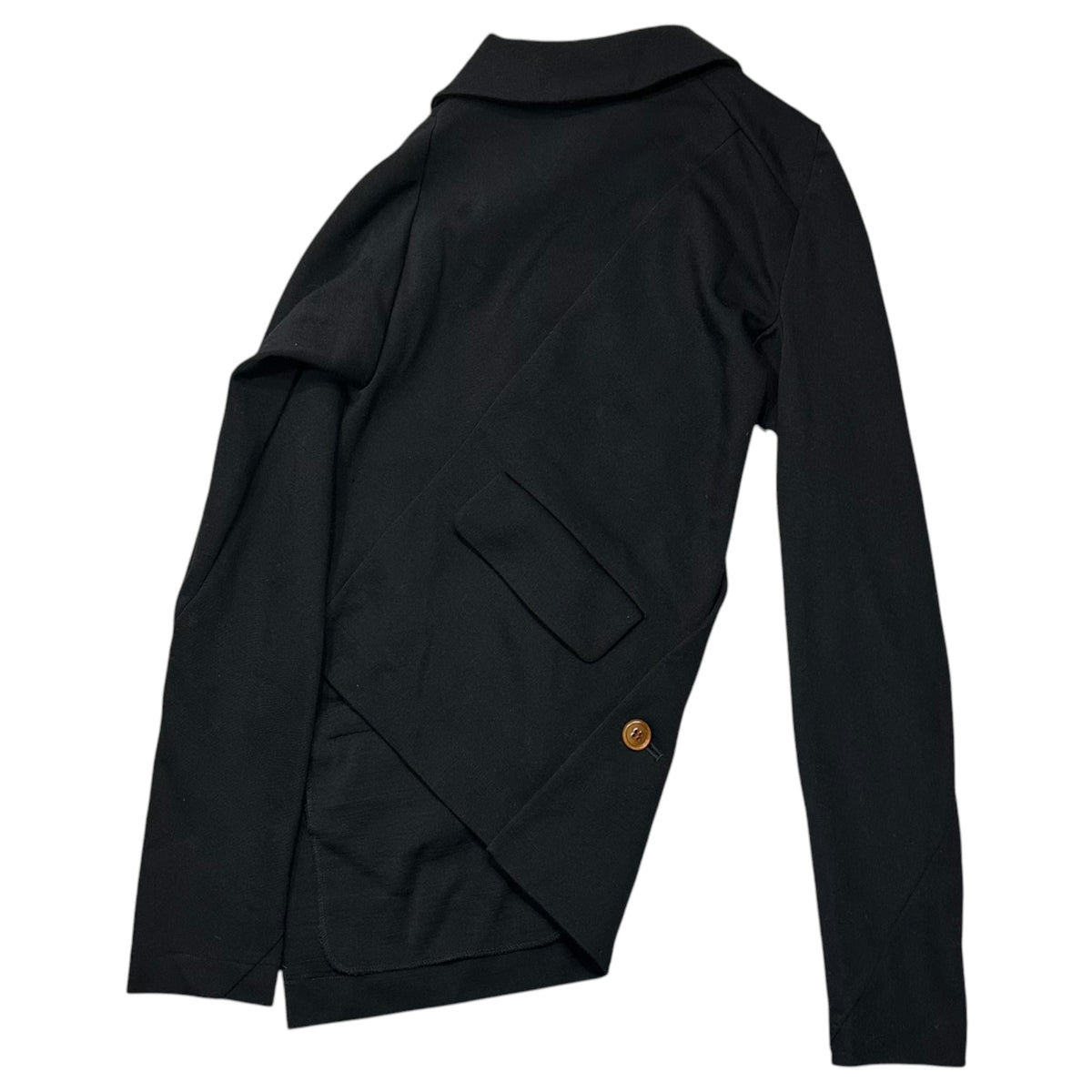 COMME des GARCONS(コムデギャルソン) 2002AW Asymmetrical Deconstructed Half Coat アシンメトリー 変形 ハーフ コート GG-J001 S ブラック AD2002 00s アーカイブ