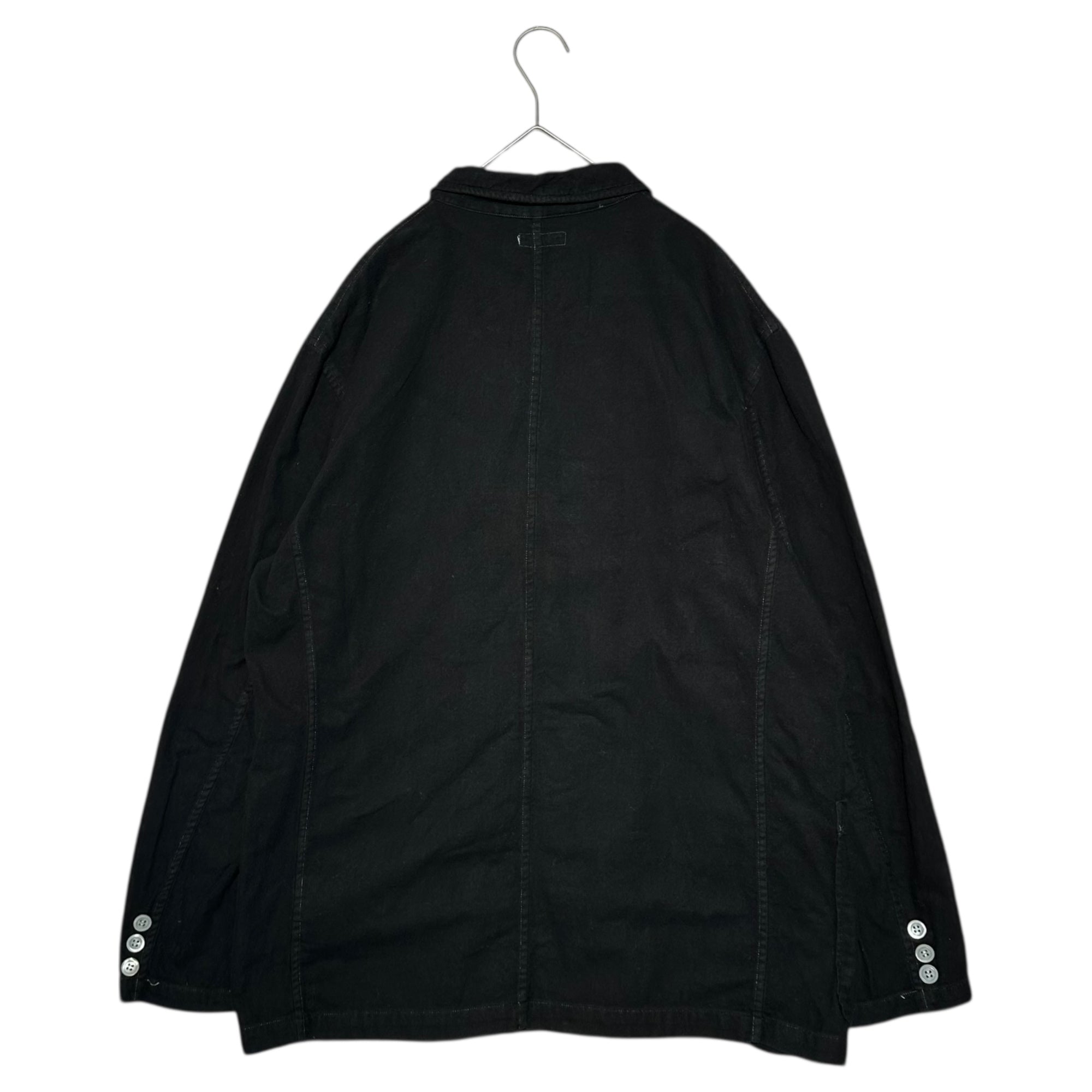 COMME des GARCONS HOMME(コムデギャルソンオム) 01SS Cotton flannel coverall jacket コットン ネル カバーオール ジャケット HB-040230 FREE ブラック AD2000 田中オム