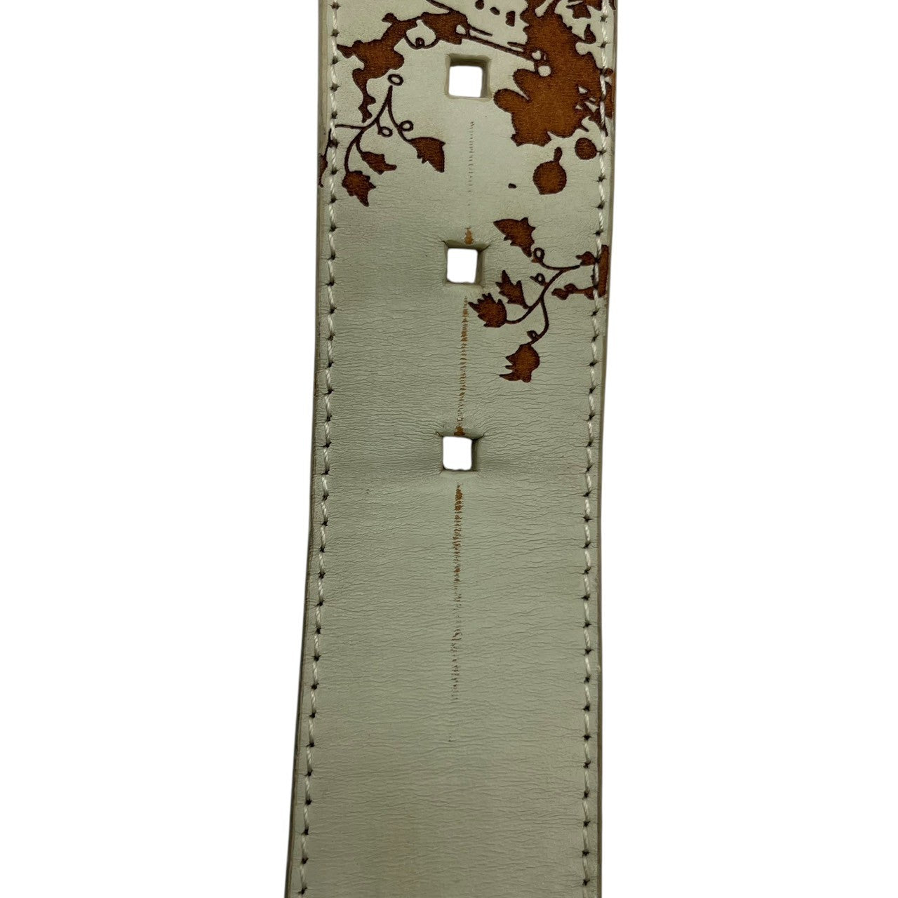 OAKLEY(オークリー) 00's leather craft buckle belt レザー クラフト バックル ベルト ホワイト Y2K 本革