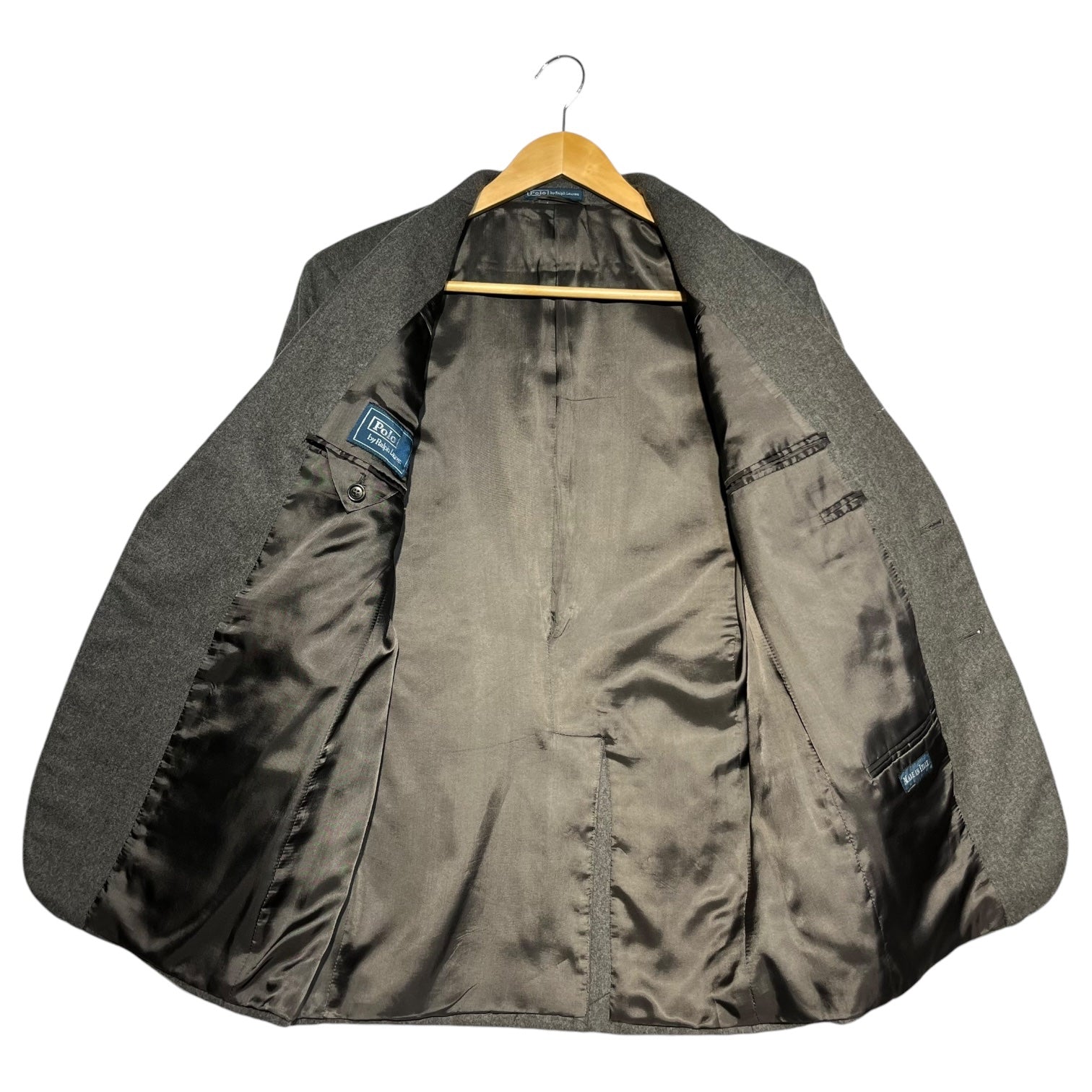 POLO RALPH LAUREN(ポロラルフローレン) Wool 2B tailored jacket setup suit ウール 2B テーラード ジャケット セットアップ スーツ MNBLSUTM6T00210 40(L程度) グレー スラックス