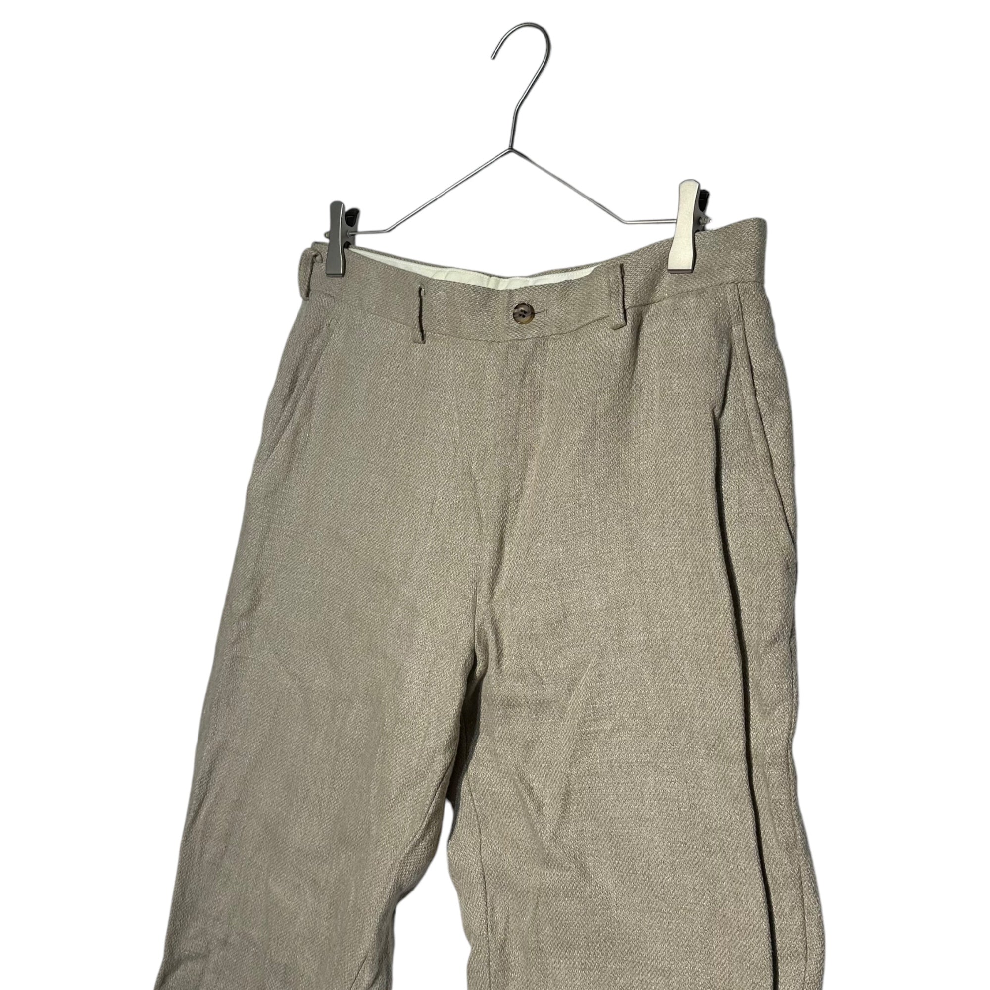 COMME des GARCONS HOMME PLUS(コムデギャルソンオムプリュス) 02SS 蛍光期 Linen tapered slacks リネン テーパード スラックス XE-P070 M ベージュ AD2001