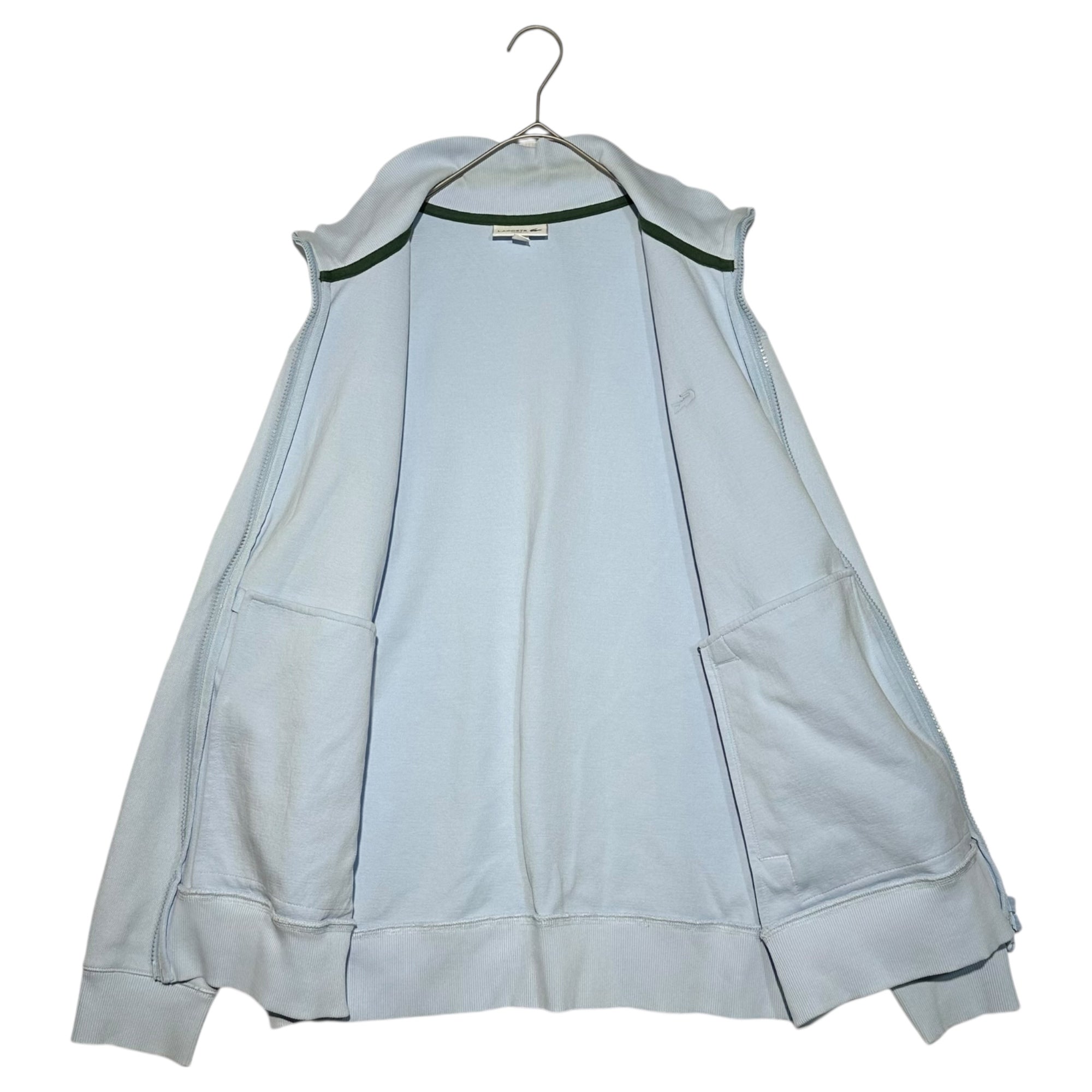 LACOSTE(ラコステ) Logo Track Jacket ロゴ 鹿の子 トラック ジャケット SH6417 US L スカイブルー 鹿の子ジップニット カーディガン ジャージ