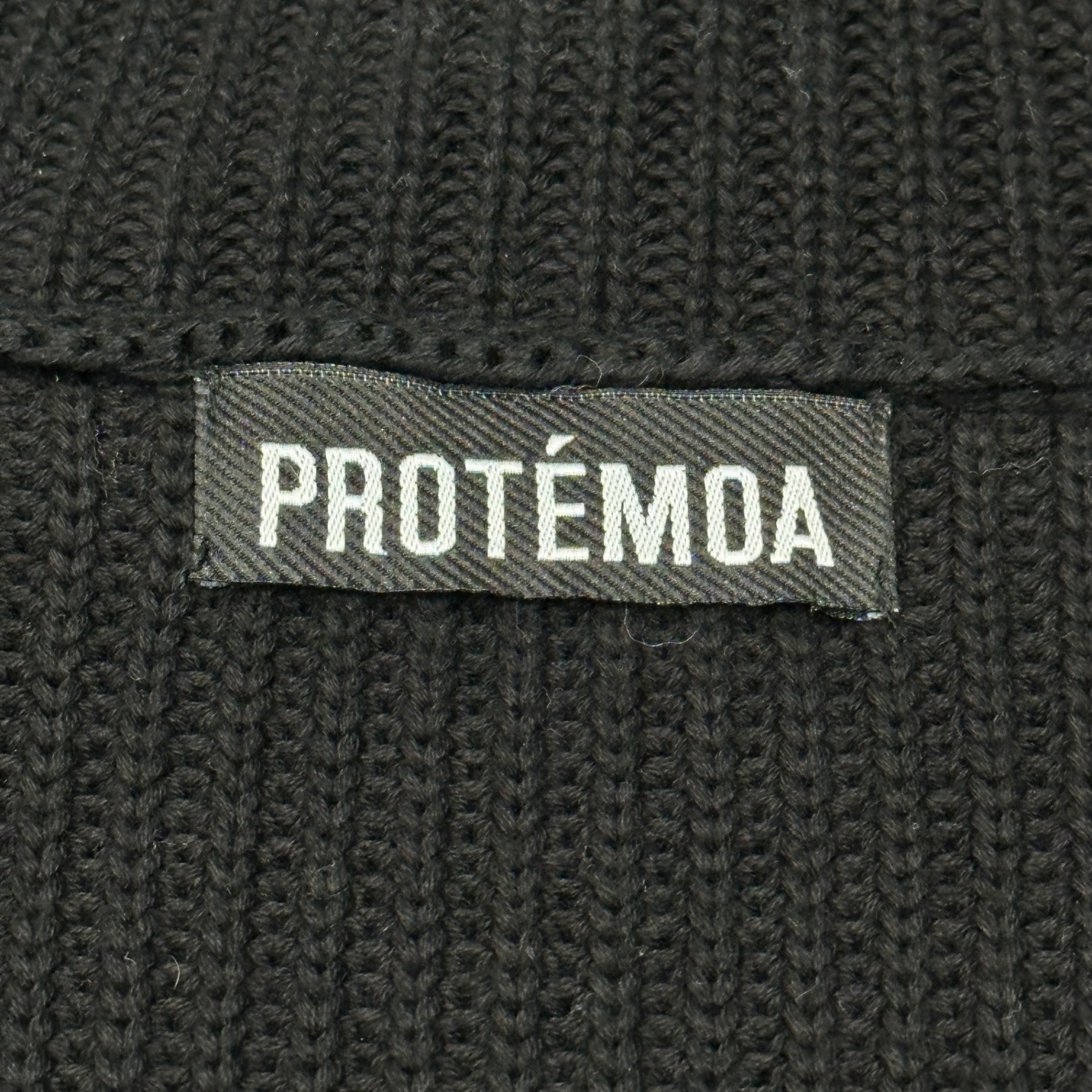 PROTEMOA(プロテモア) Triple Zip Cardigan トリプル ジップ カーディガン 表記無 ブラック ドライバーズ ニット