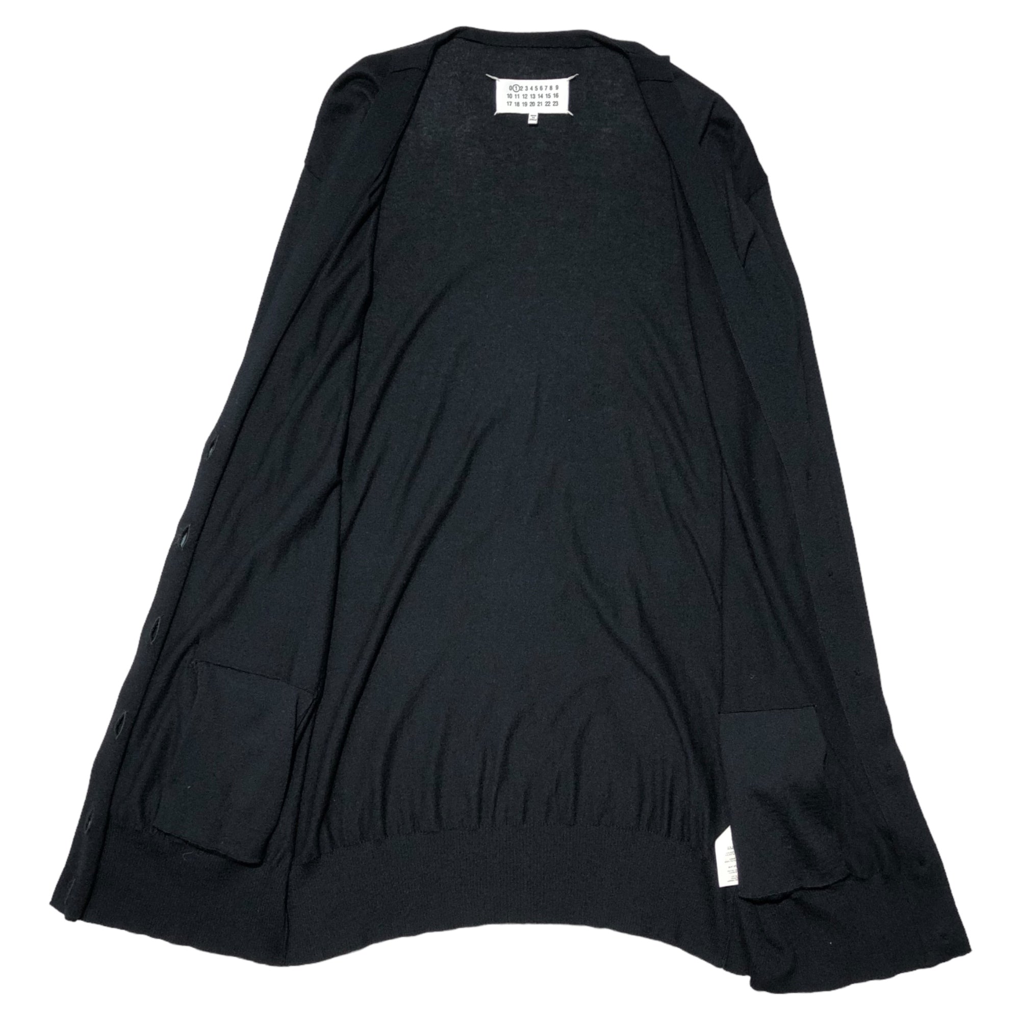 MAISON MARGIELA(メゾンマルジェラ) 15SS rayon wool cardigan レーヨンウールカーディガン S51HA0564 S15179 S ブラック