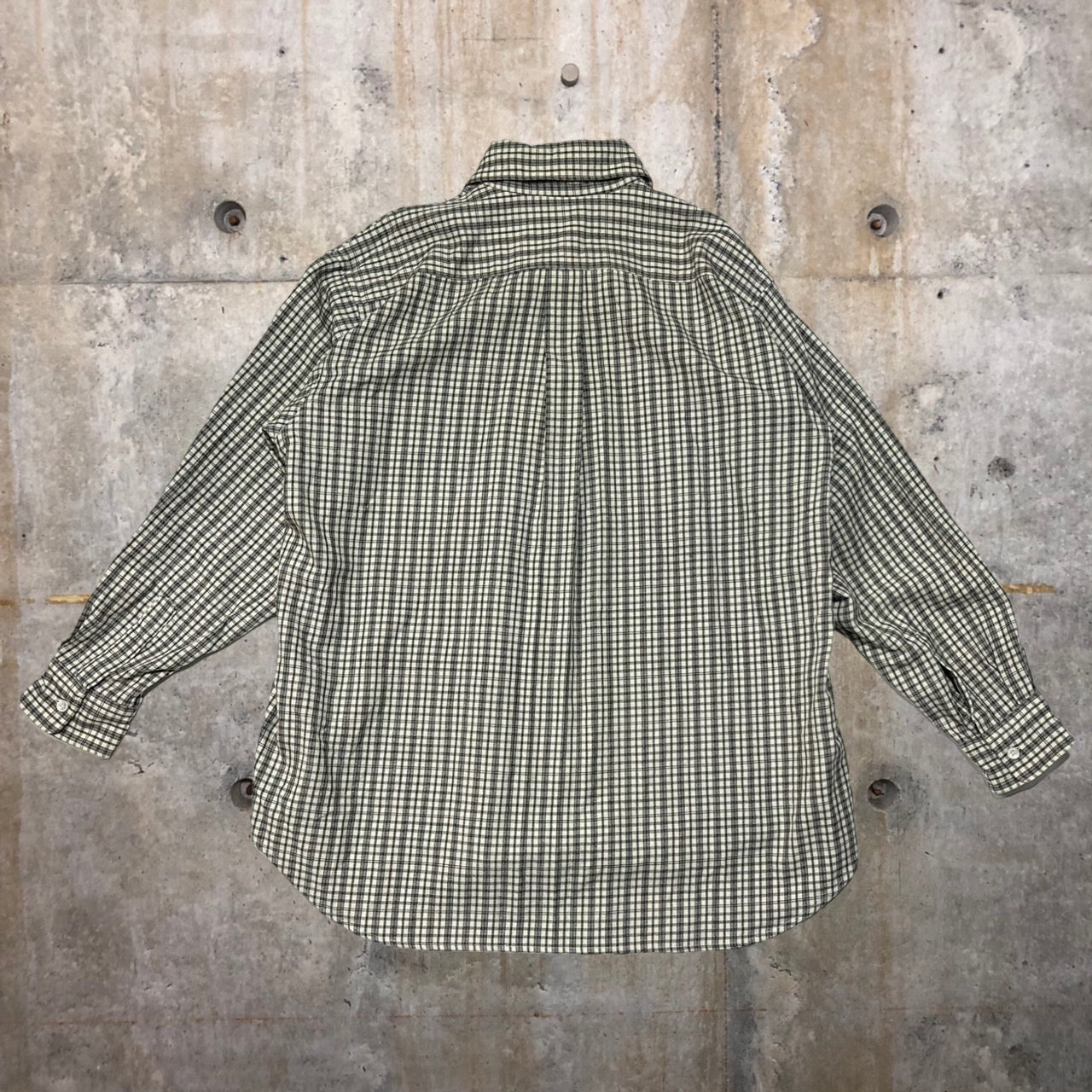 COMME des GARCONS HOMME PLUS(コムデギャルソンオムプリュス) 80's wide silhouette wool check shirt/ワイドシルエットウールチェックシャツ/80年代/ヴィンテージ PB-050010 SIZE FREE ホワイト×ブラック 本人期