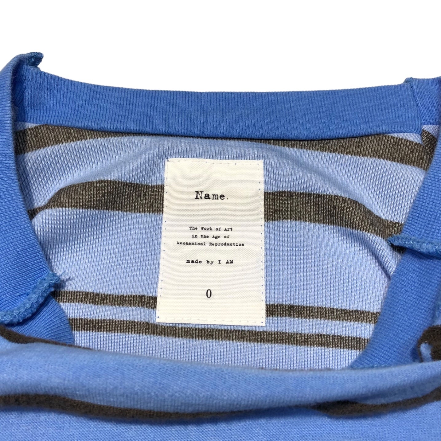 Name.(ネーム) 21SS INSIDE OUT MULTI STRIPE L/S TEE インサイド アウト マルチ スプライト Tシャツ NMCU-21SS-009 0(FREE) ブルー×ブラック
