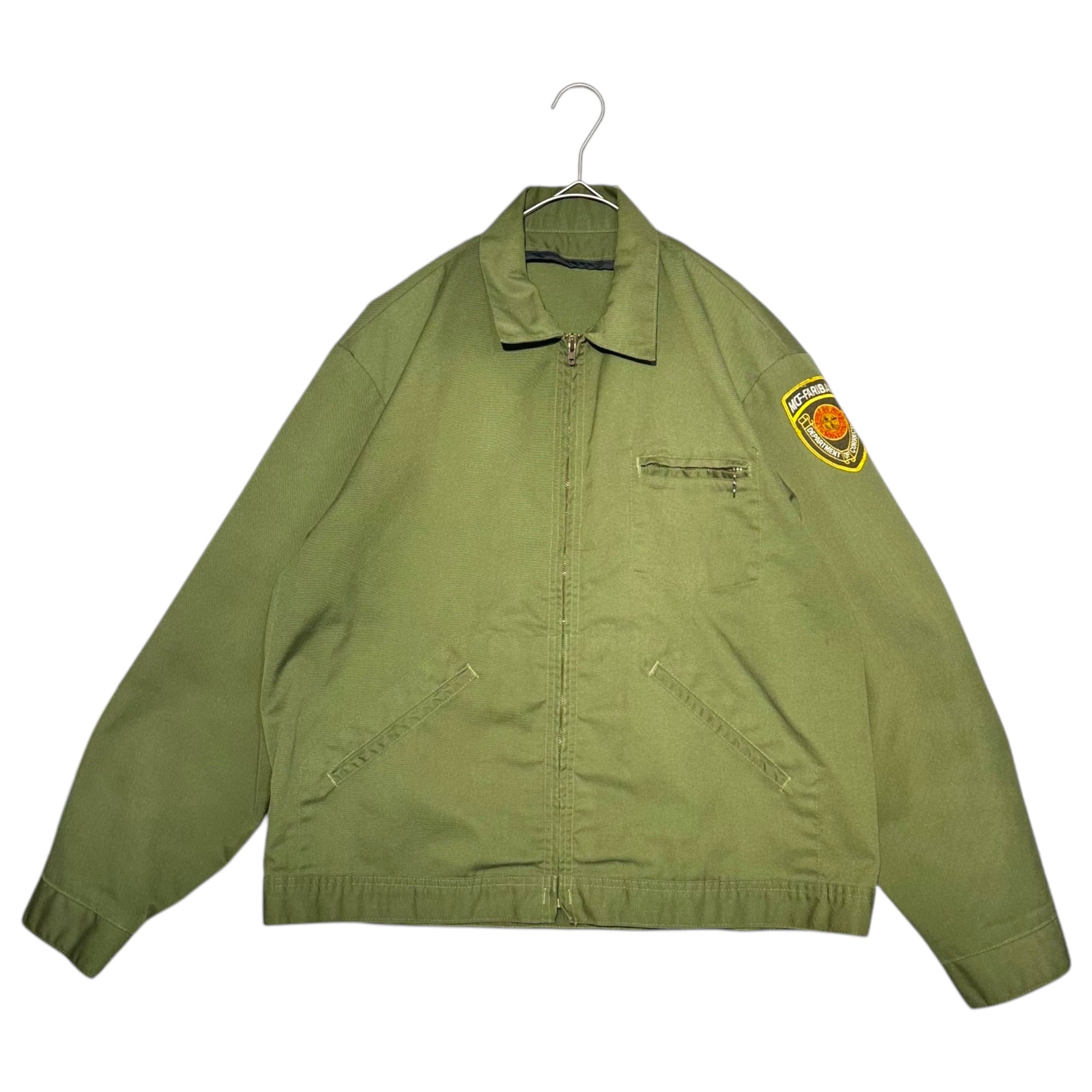 OSHKOSH(オシュコシュ) 70's ~ 80's USA made Military Jacket ミリタリー ジャケット 46R グリーン 70年代~80年代 IDEALジップ ブルゾン MCF - Faribaultワッペン