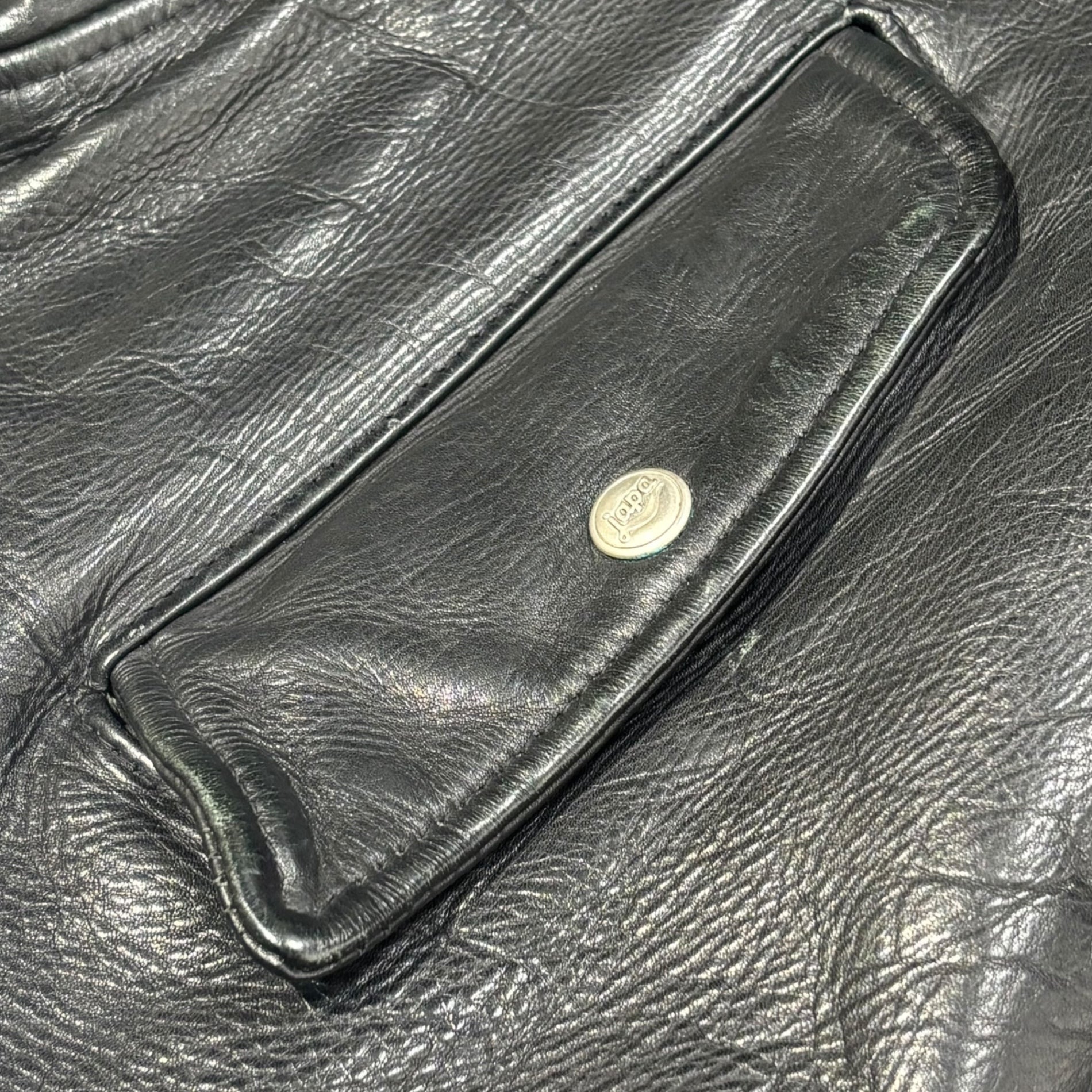 FRENCH MILITARY(フランス軍) japa Collar Boa Pilot Leather Jacket 襟 ボア パイロット レザー ジャケット XL程度 ブラック フライト