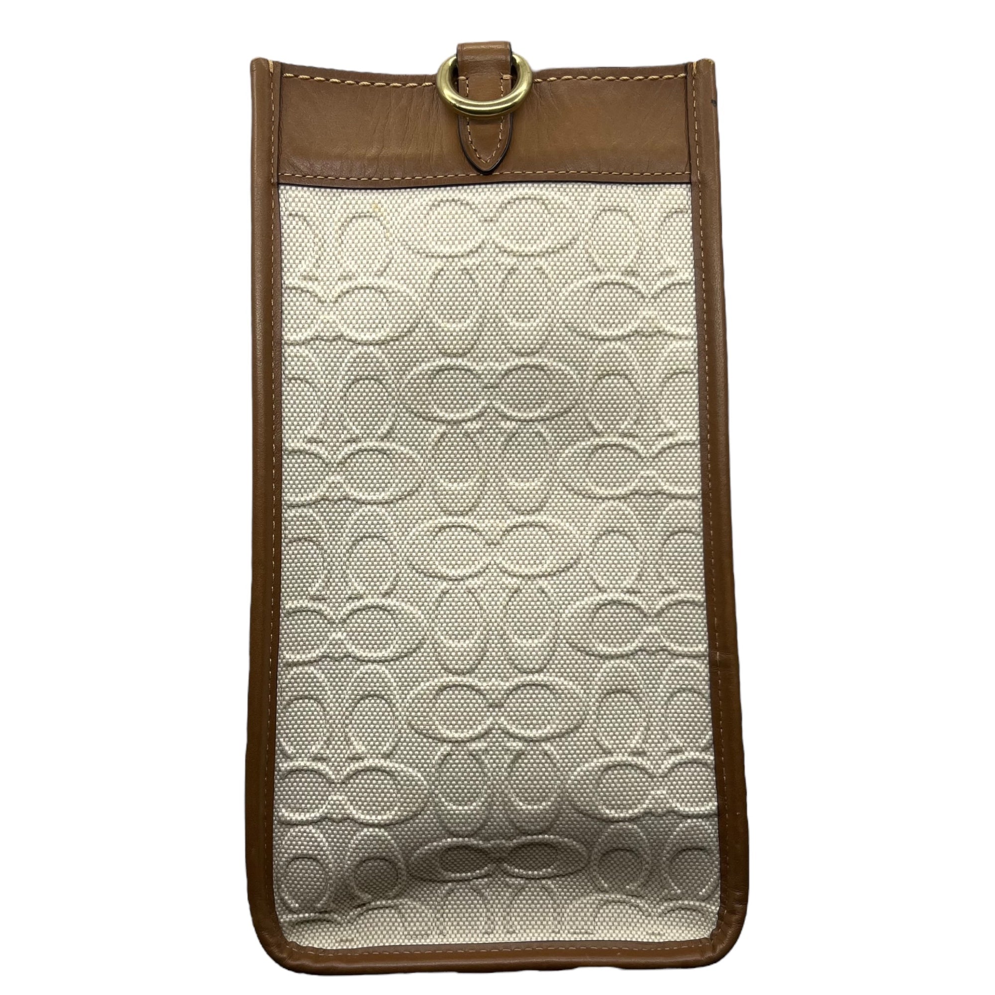 COACH(コーチ) CANBAS LIGHT SADDLE フィールド トート ブラス キャンバス ライト サドル 89165 アイボリー×ブラウン シグネチャー 2WAY ショルダー ハンド バッグ レザー