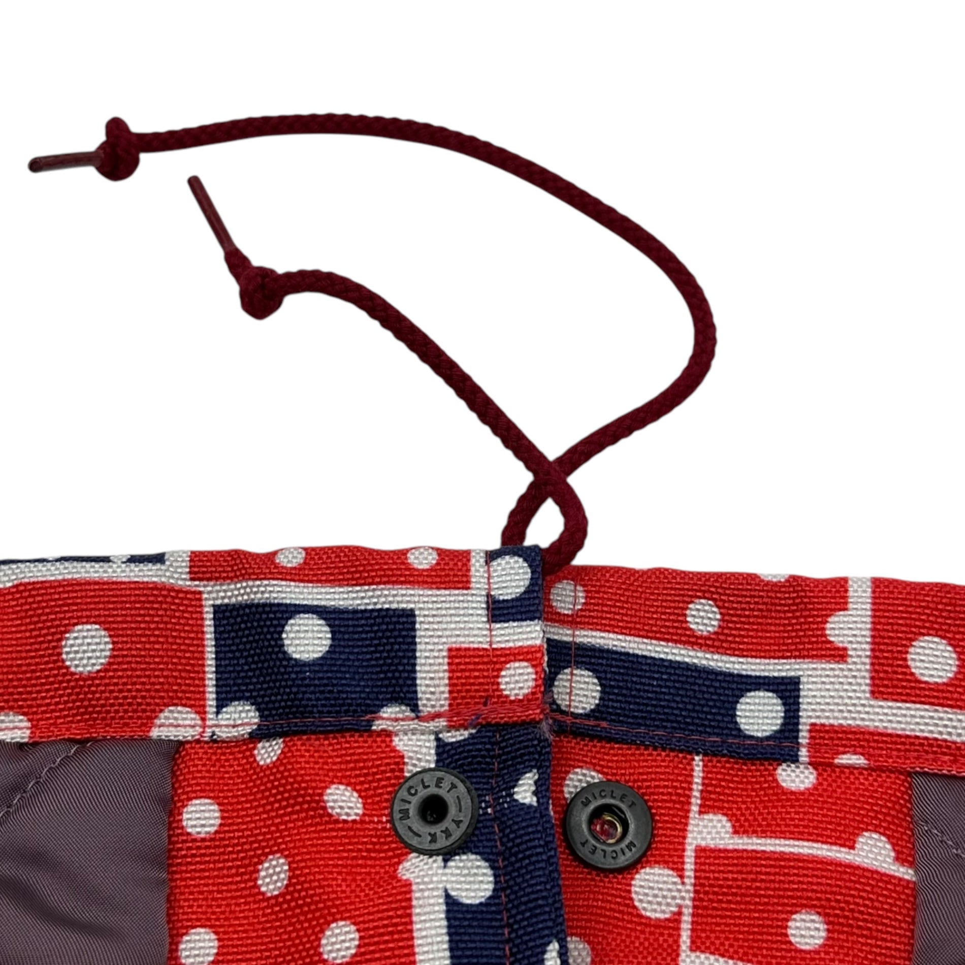 NEEDLES(ニードルズ) COACH JACKET NYLON OXFIRD CLOTH PRINTED コーチ ジャケット ナイロン オックスフォード クロス プリント LQ155 M レッド×ネイビー 中綿 総柄