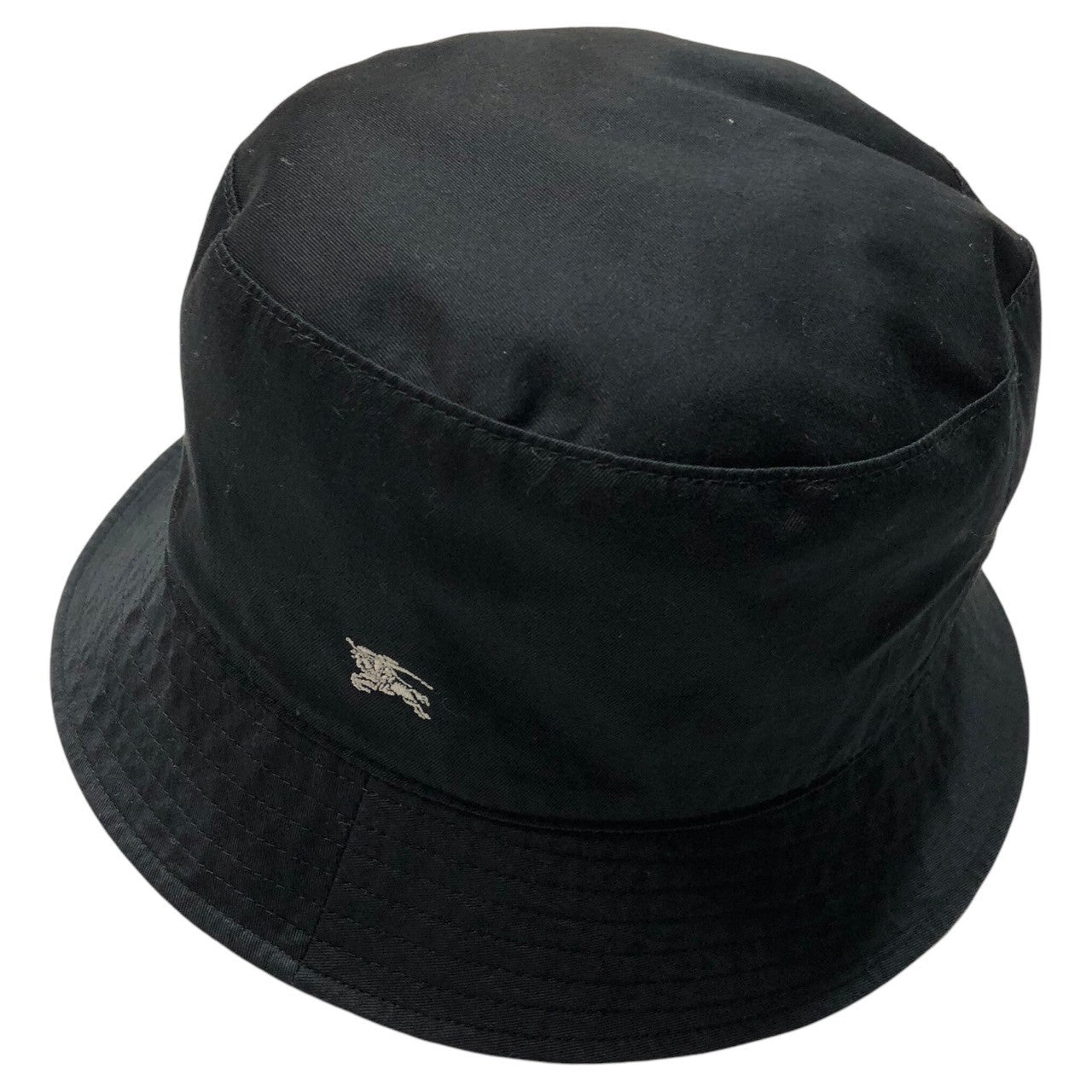 BURBERRY(バーバリー) ノヴァチェック リバーシブル ホースロゴ バケット ハット ベージュ×ブラック