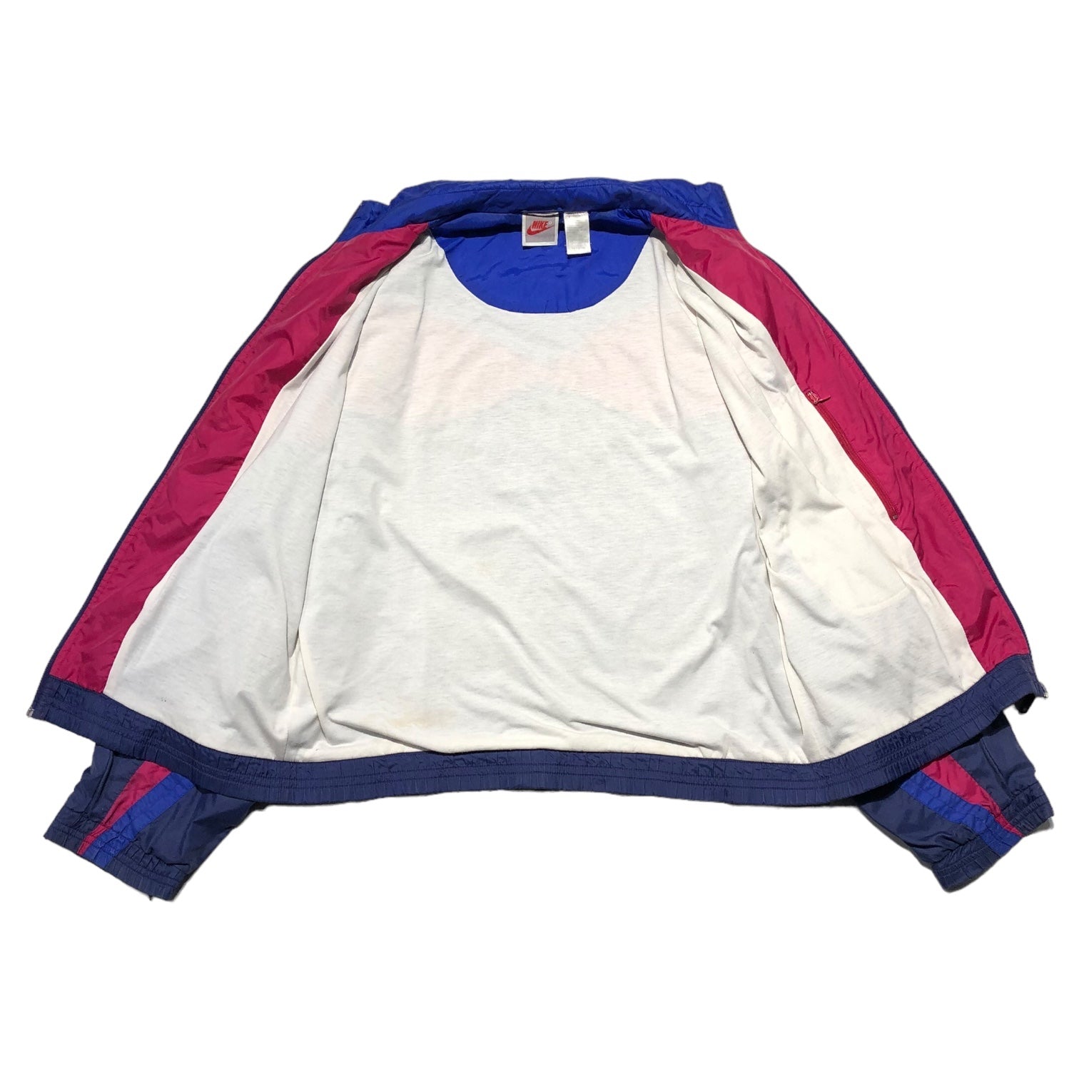 NIKE(ナイキ) 90's nylon jacket ナイロン ジャケット S ネイビー×ピンク 銀タグ ヴィンテージ 90年代