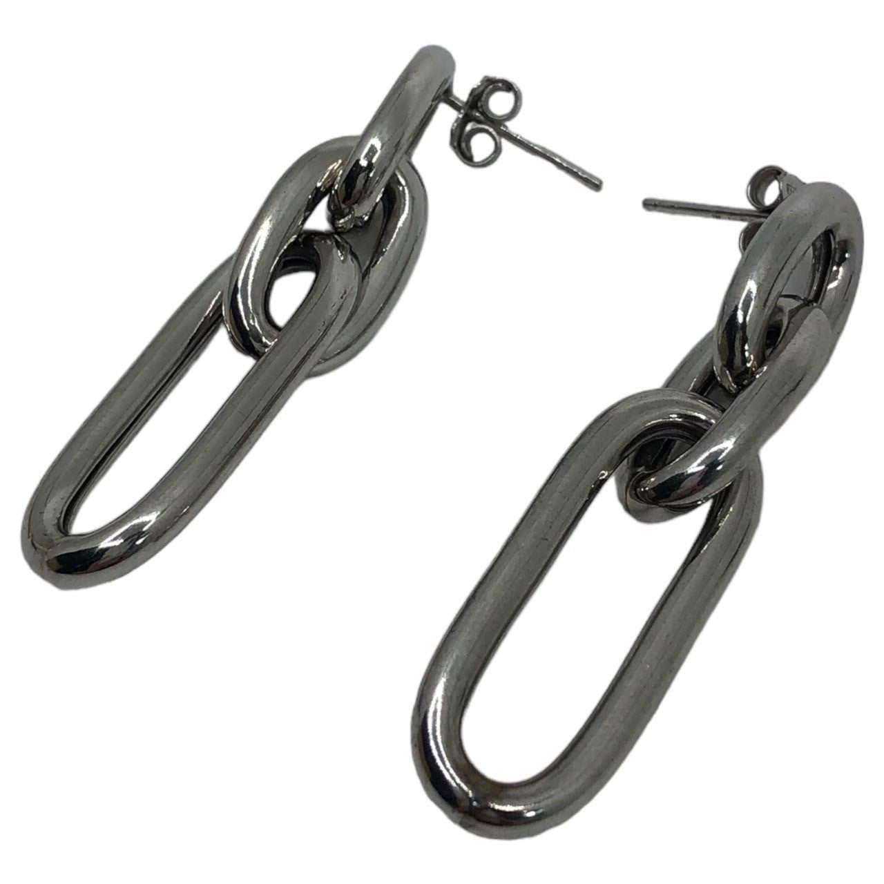 UNOAERRE(ウノアエレ) polished chain earrings アクセサリー ポリッシュ チェーン ピアス 22185 シルバー ポスト・キャッチ部分 925刻印