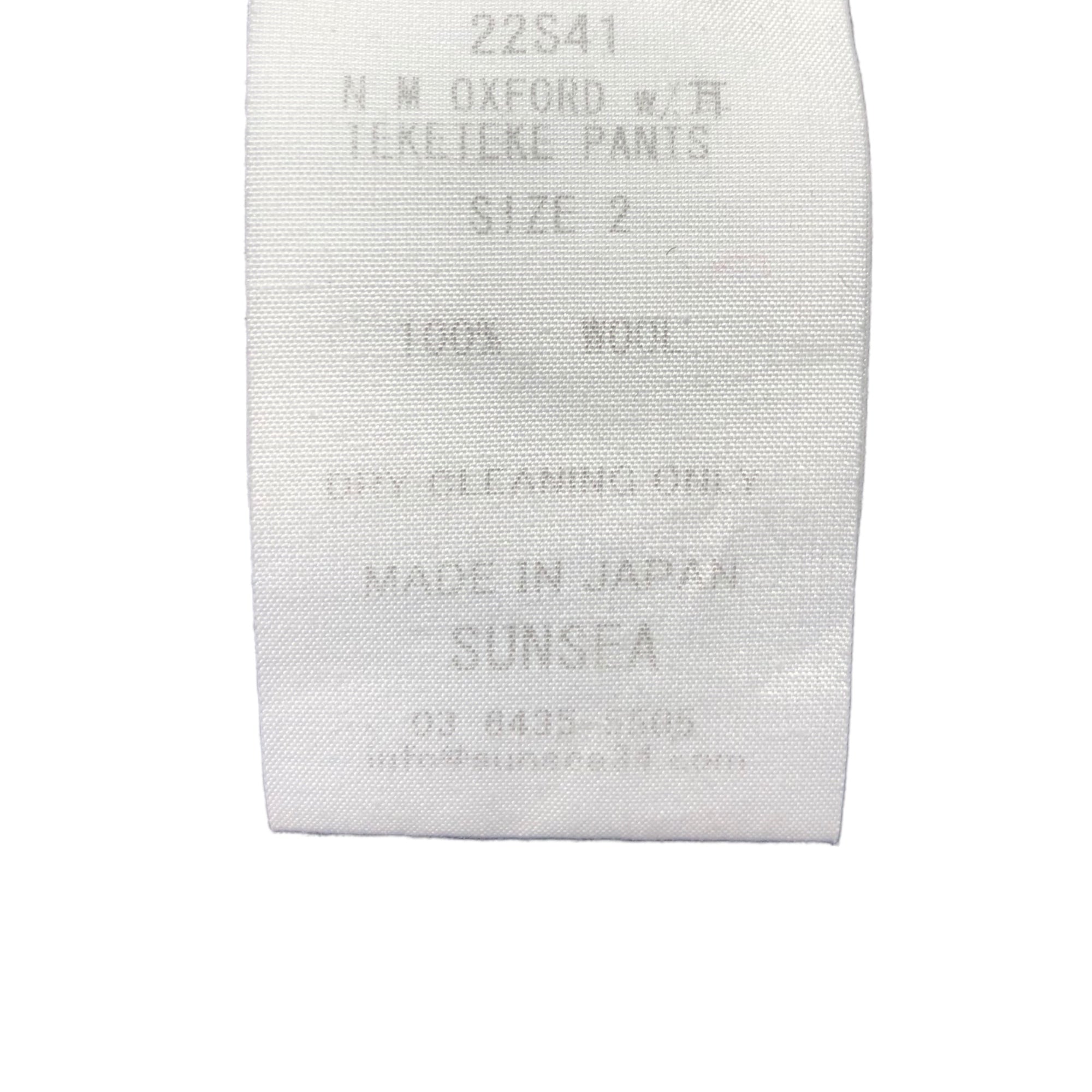 SUNSEA(サンシー) 22SS N.M OXFORD w/耳 TEKETEKE PANTS ナイスマテリアル オックスフォード テケテケパンツ 22S41 2(M) ブラウン