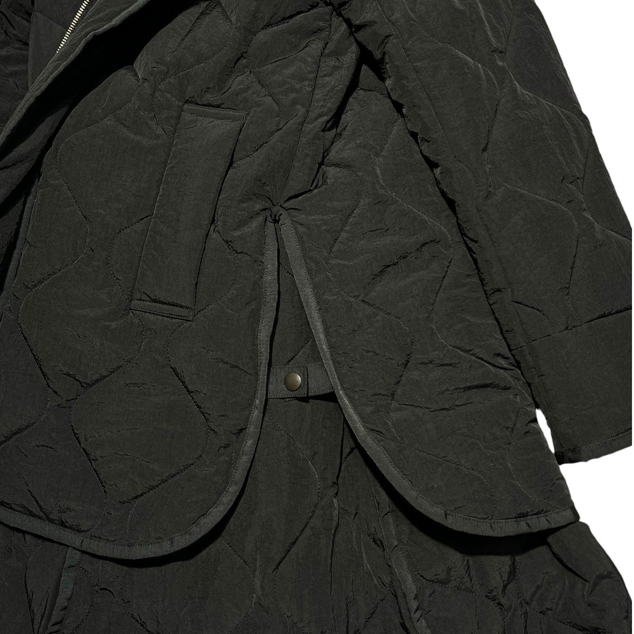 UN3D.(アンスリード) LAYERED LIKE QUILTING COAT レイヤードライク キルティング コート 522250003201-01 38(M) ブラック 参考定価74,800円(税込)