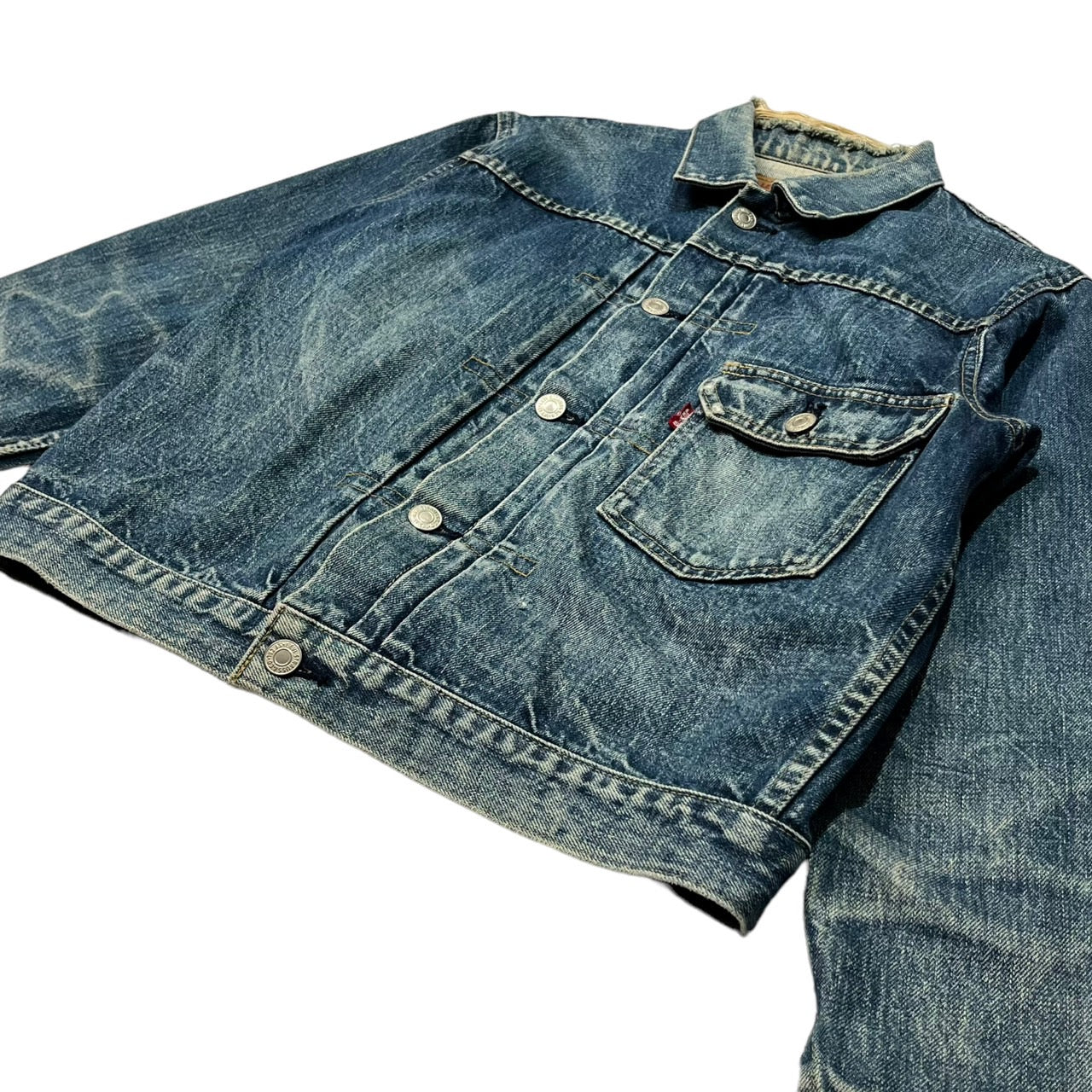 Levi's(リーバイス) 92's最初期1ST復刻デニムジャケット/40S復刻/70502XX/シンチバック 70502XX J02 JT730 03 92 SIZE38 ブルー BIG E 日本製 90's 90s 90年代