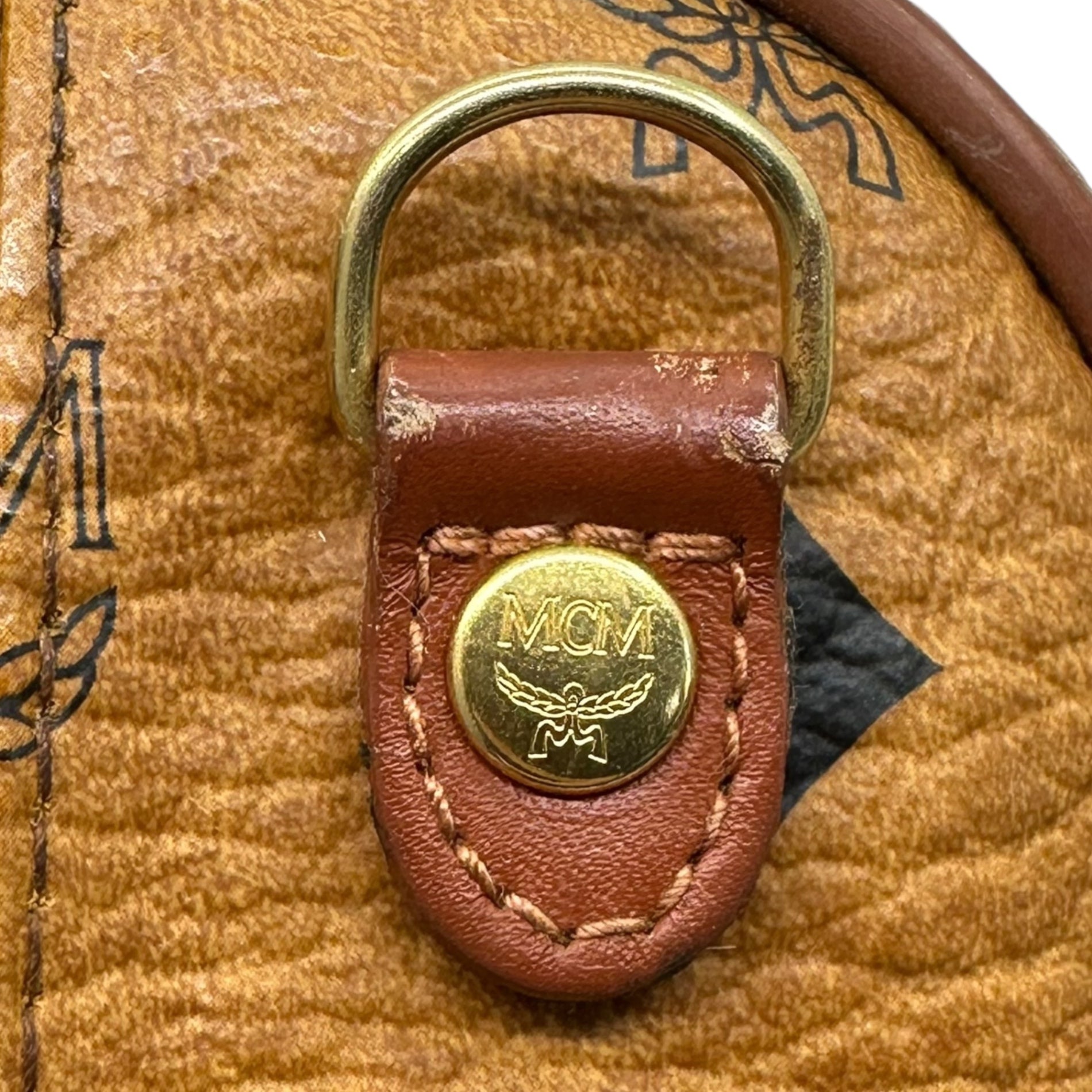 MCM(エムシーエム) Monogram Mini Boston Bag モノグラム ミニ ボストン バッグ ブラウン ハンド