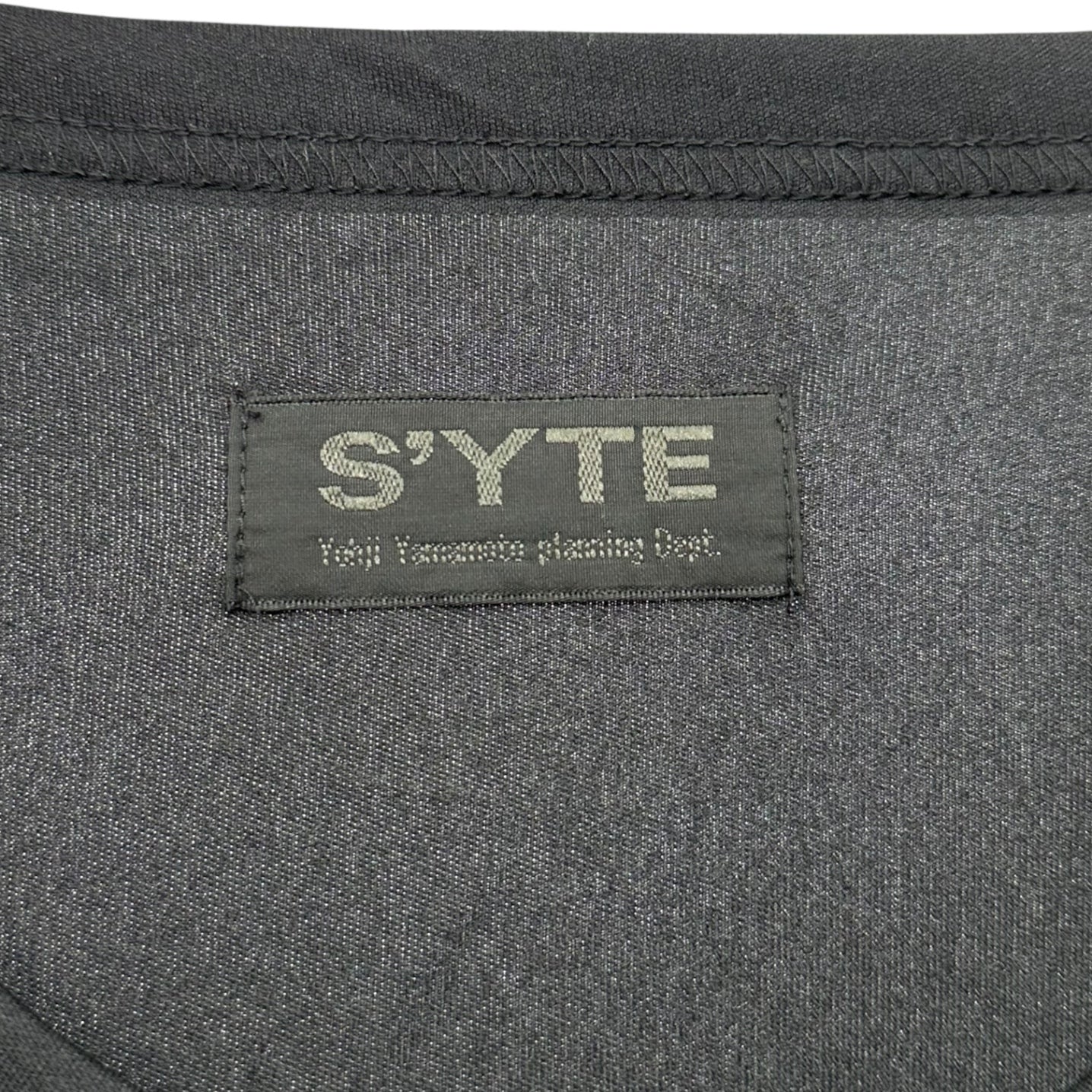 s'yte(サイト) Thin Smooth Jersey Crew Neck Half-Layered S/S T-Shirt 薄手 スムースジャージー クルーネック ハーフレイヤード 半袖Tシャツ UQ-T03-906 3(L程度) ブラック