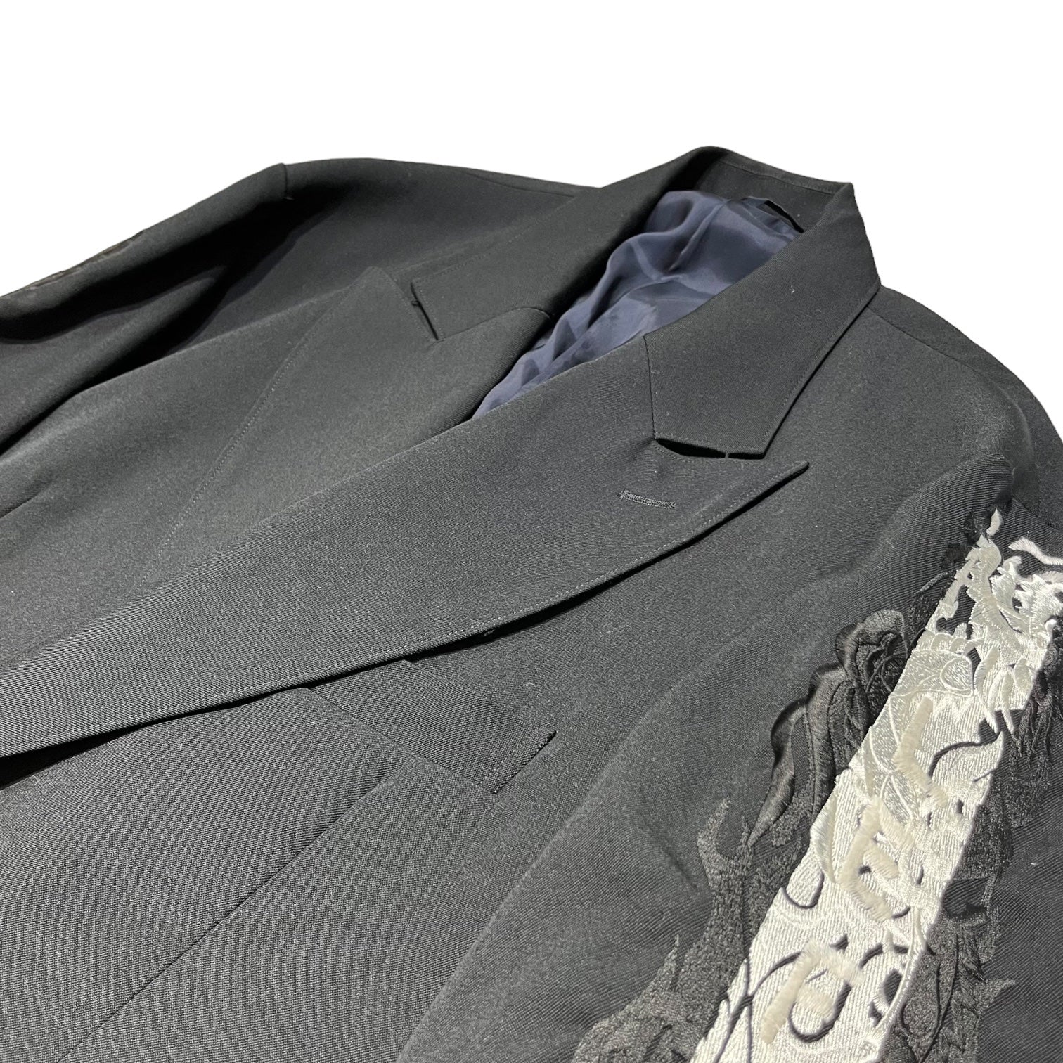 doublet(ダブレット) 19AW LINED CHAOS EMBROIDERY WIDE TAPERED JACKET TROUSERS SET UP 19AW13JK27 19AW13PT109 JKT:M / PT:S ブラック 刺繍 セットアップ ジャケット パンツ スラックス