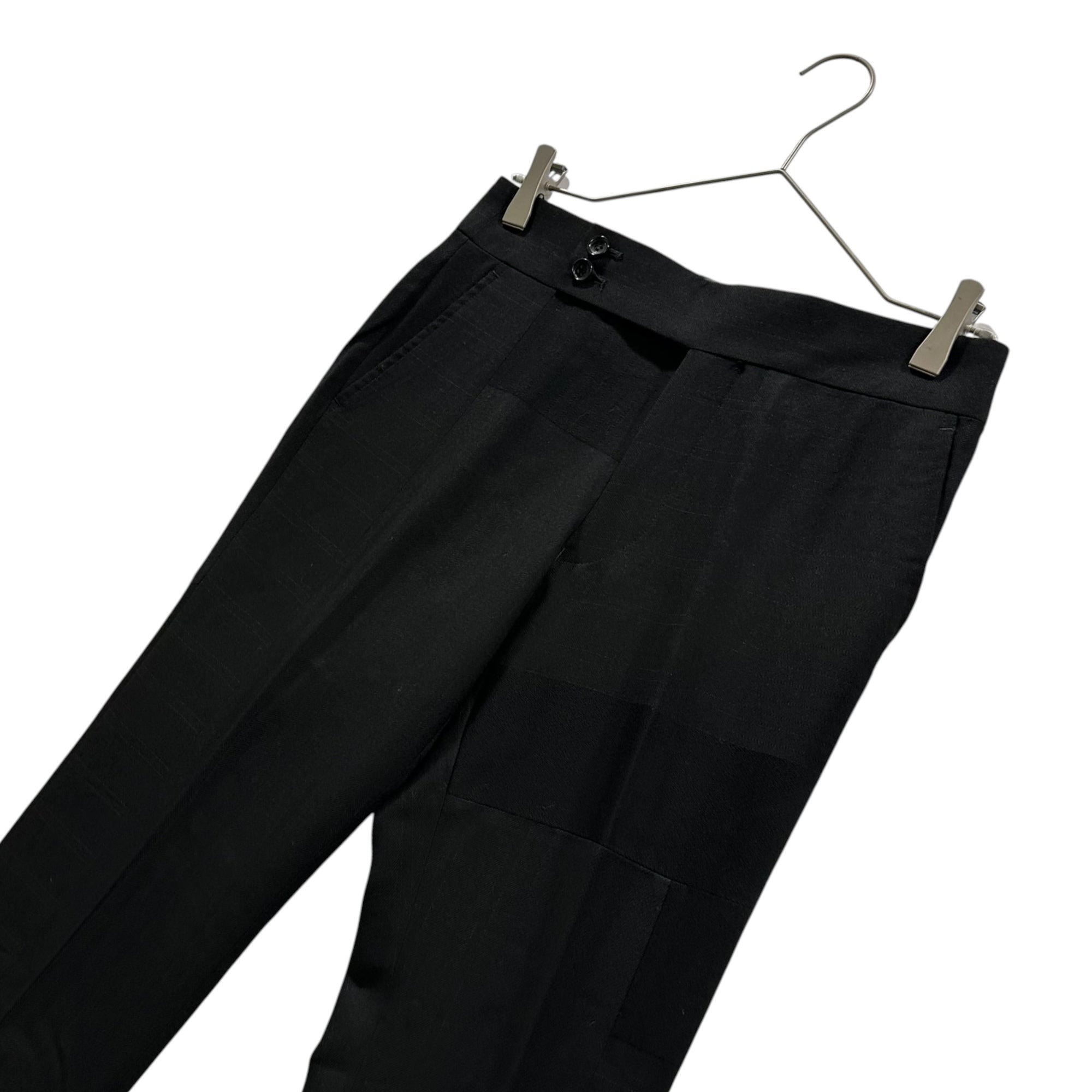 COMME des GARCONS(コムデギャルソン) 2003AW Silk-Blend Wool Straight-Leg Slacks シルク混 ウール ストレート スラックス GK-P029 S ブラック AD2003