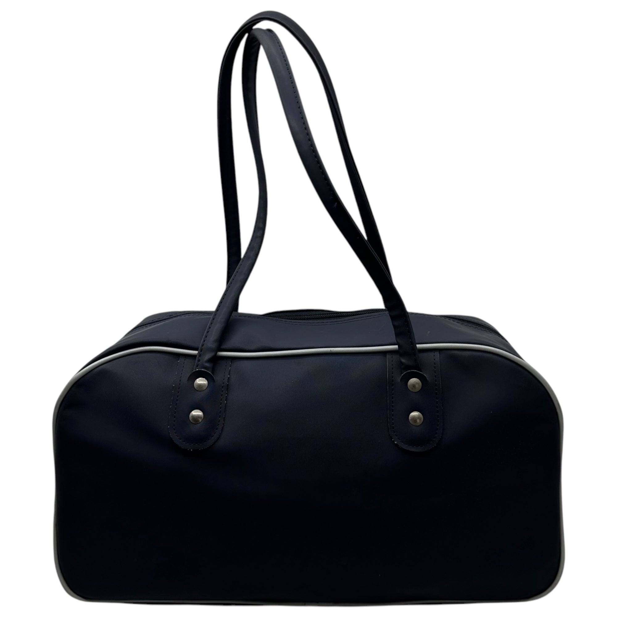 VINTAGE(ヴィンテージ) MADISON SQUARE GARDEN マディソン スクール バッグ foot ball 昭和レトロ ハンド ワンショルダー スポーツ ネイビー