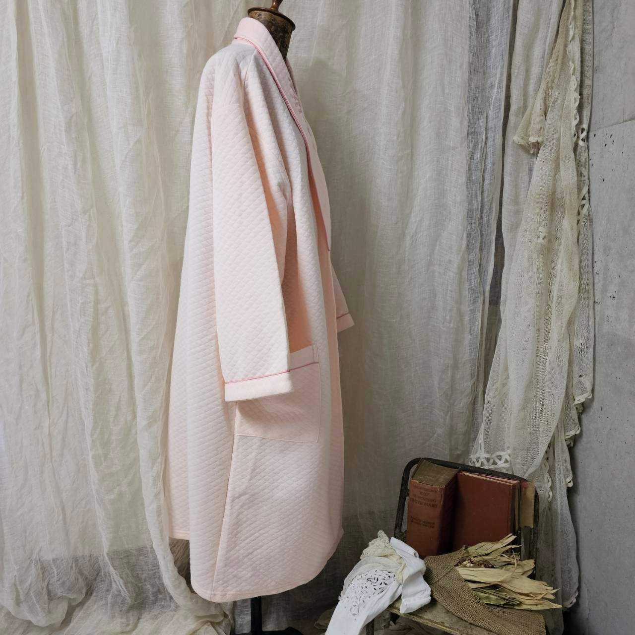 VINTAGE(ヴィンテージ) 90~00's quilted robe dress キルティング ローブ ワンピース SIZE 42 ピンク