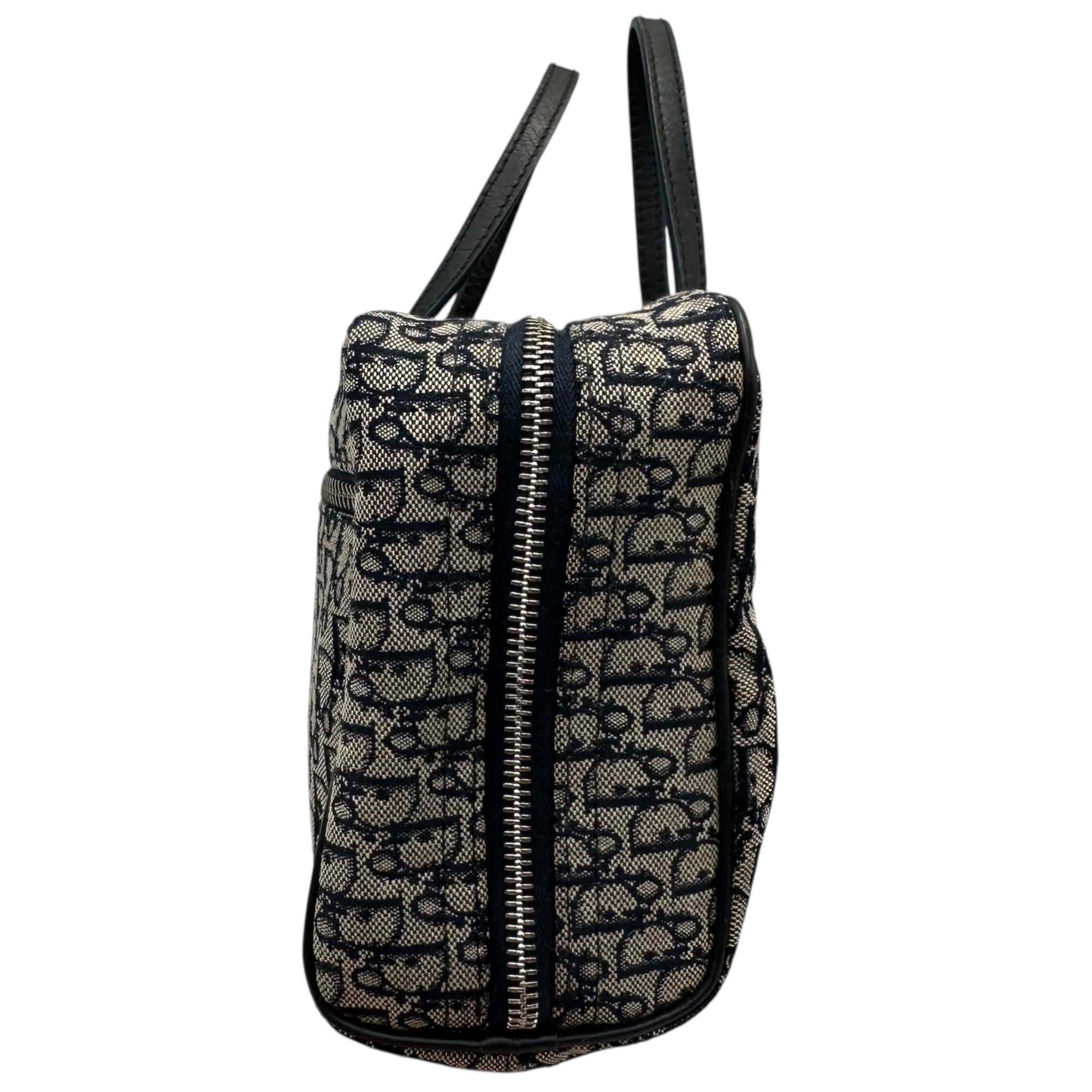 Christian Dior(クリスチャンディオール) Trotter Oblique Travel Handbag トロッター オブリーク トラベル ハンド バッグ MC0053 グレー×ネイビー