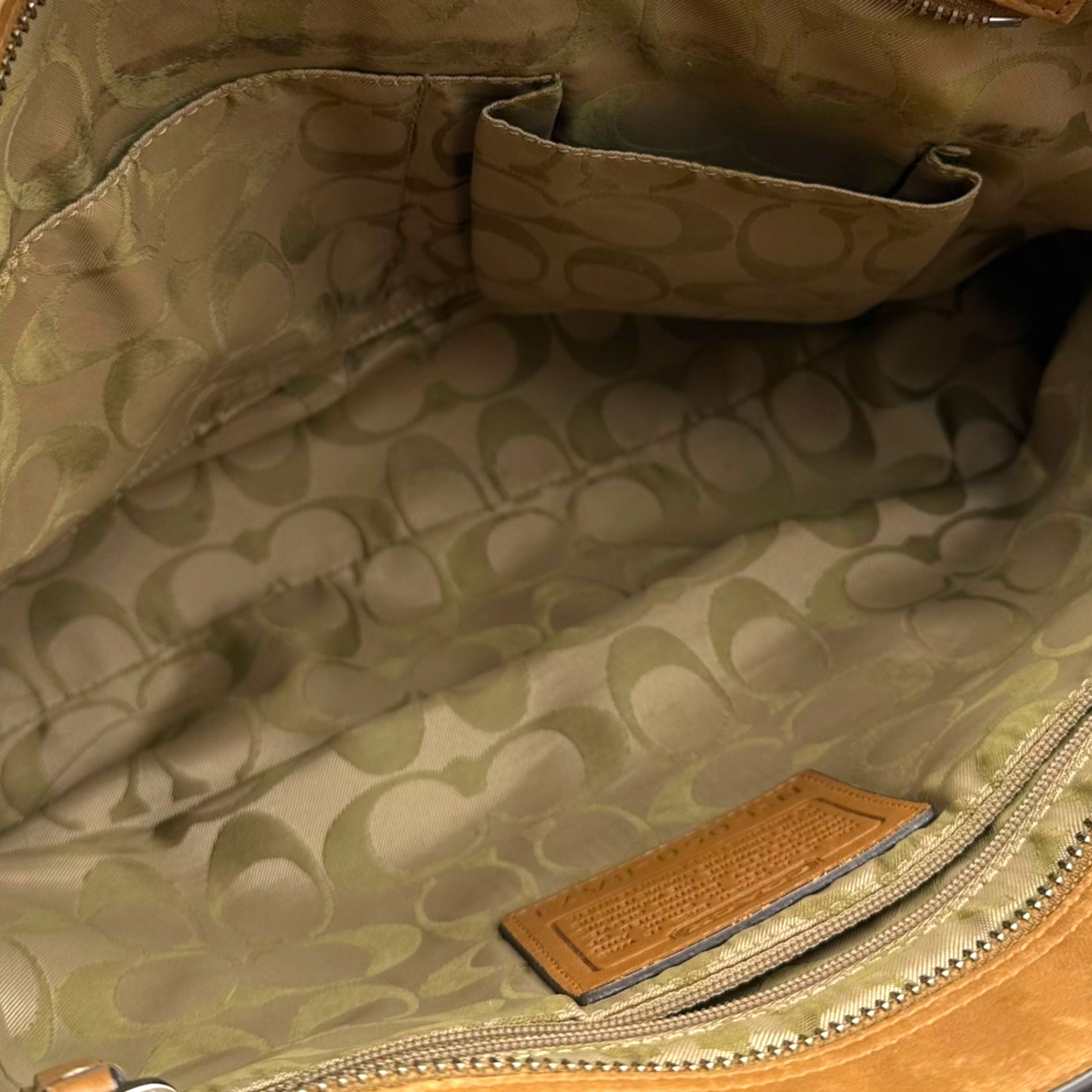 COACH(コーチ) All-Leather Handbag オールレザー ハンド バッグ F050-8A71 ブラウン