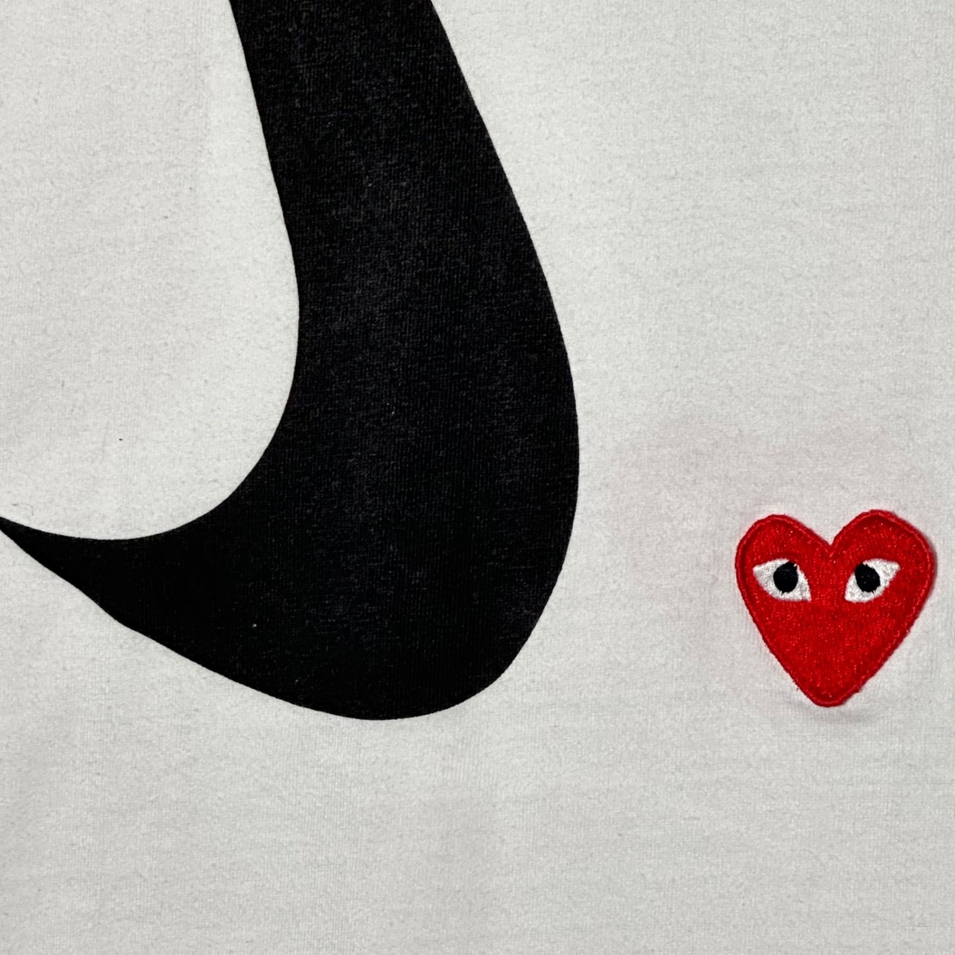 PLAY COMME des GARCONS(プレイコムデギャルソン) NIKE PRINT T-SHIRT ナイキ プリント Tシャツ スウッシュ AE-T402 XL ホワイト AD2021