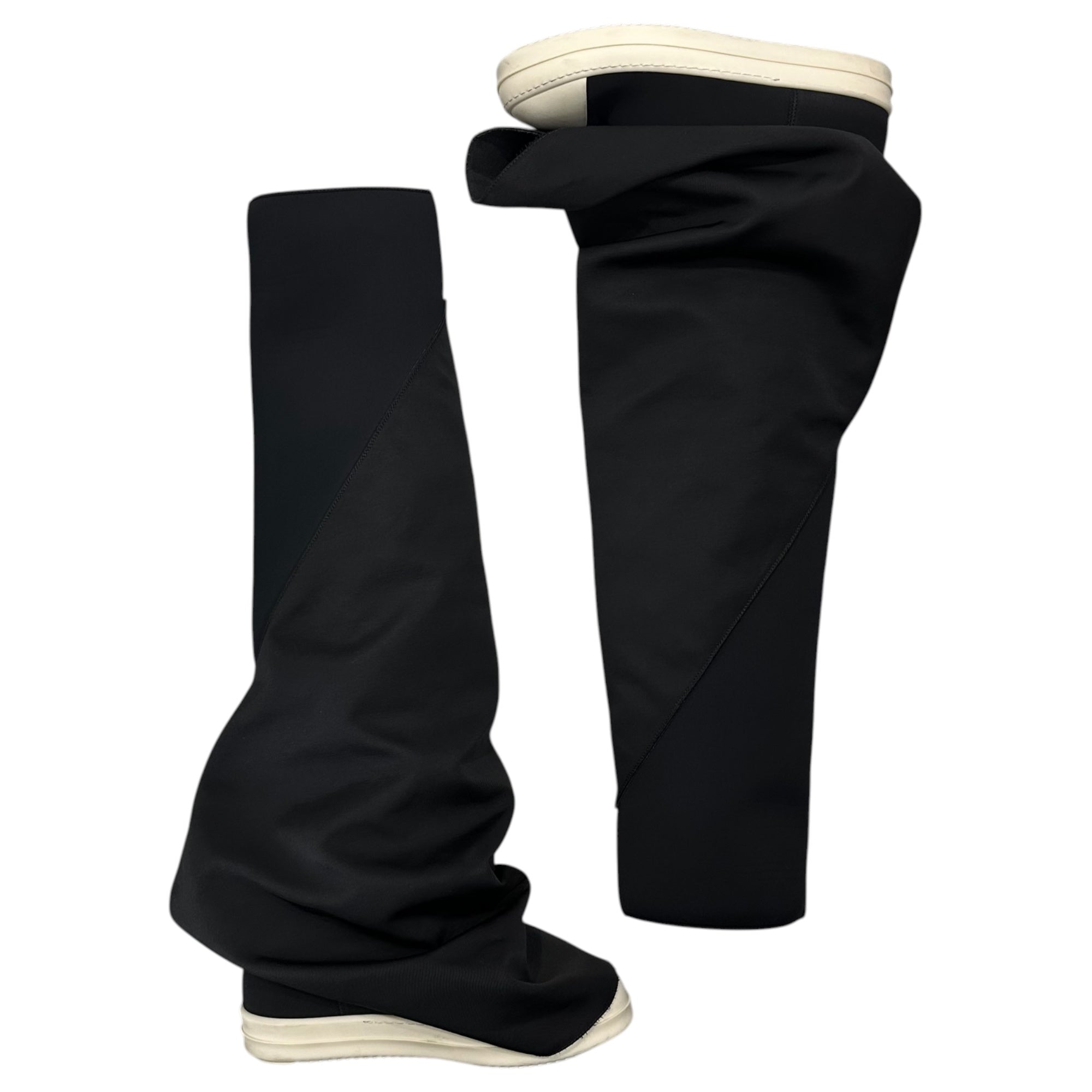 Rick Owens DRKSHDW(リックオウエンスダークシャドウ) 23SS FETISH フェティッシュ DU01D1815 MU 911 43(約28.0cm) ブラック×ホワイト ニーハイ ブーツ スニーカー