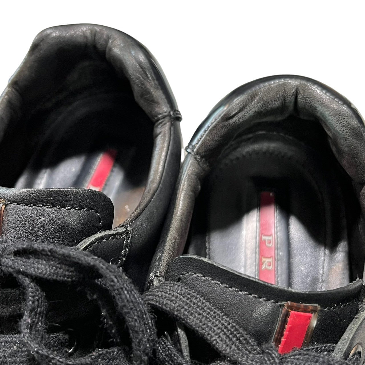 PRADA SPORT(プラダスポーツ) 00's centerline logo sneakers センター ライン ロゴ スニーカー 2718 6(25.5cm程度) ブラック テック