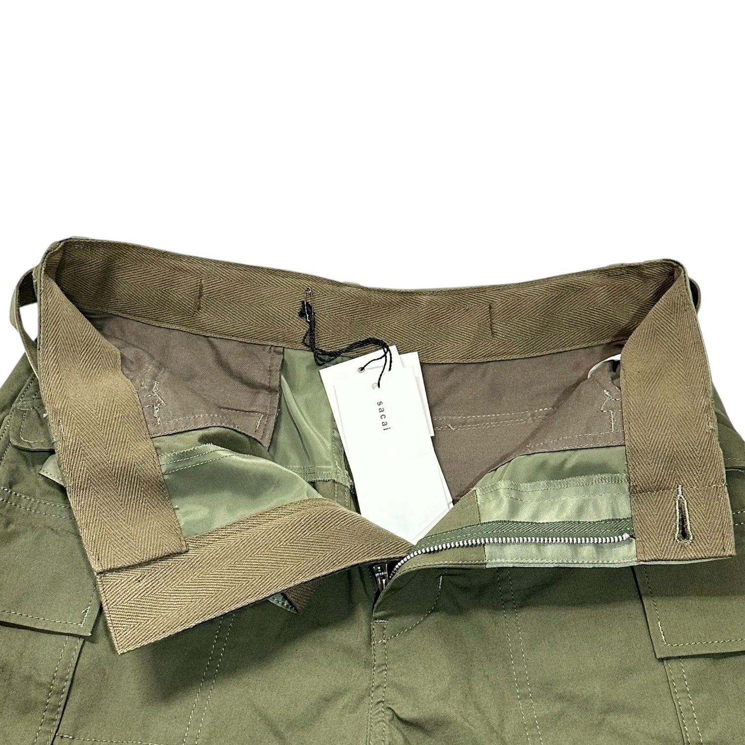 sacai(サカイ) 21SS Cotton Nylon Oxford Short コットン ナイロン オックスフォード ショーツ ハーフパンツ 21-02506M 1(S程度) カーキ