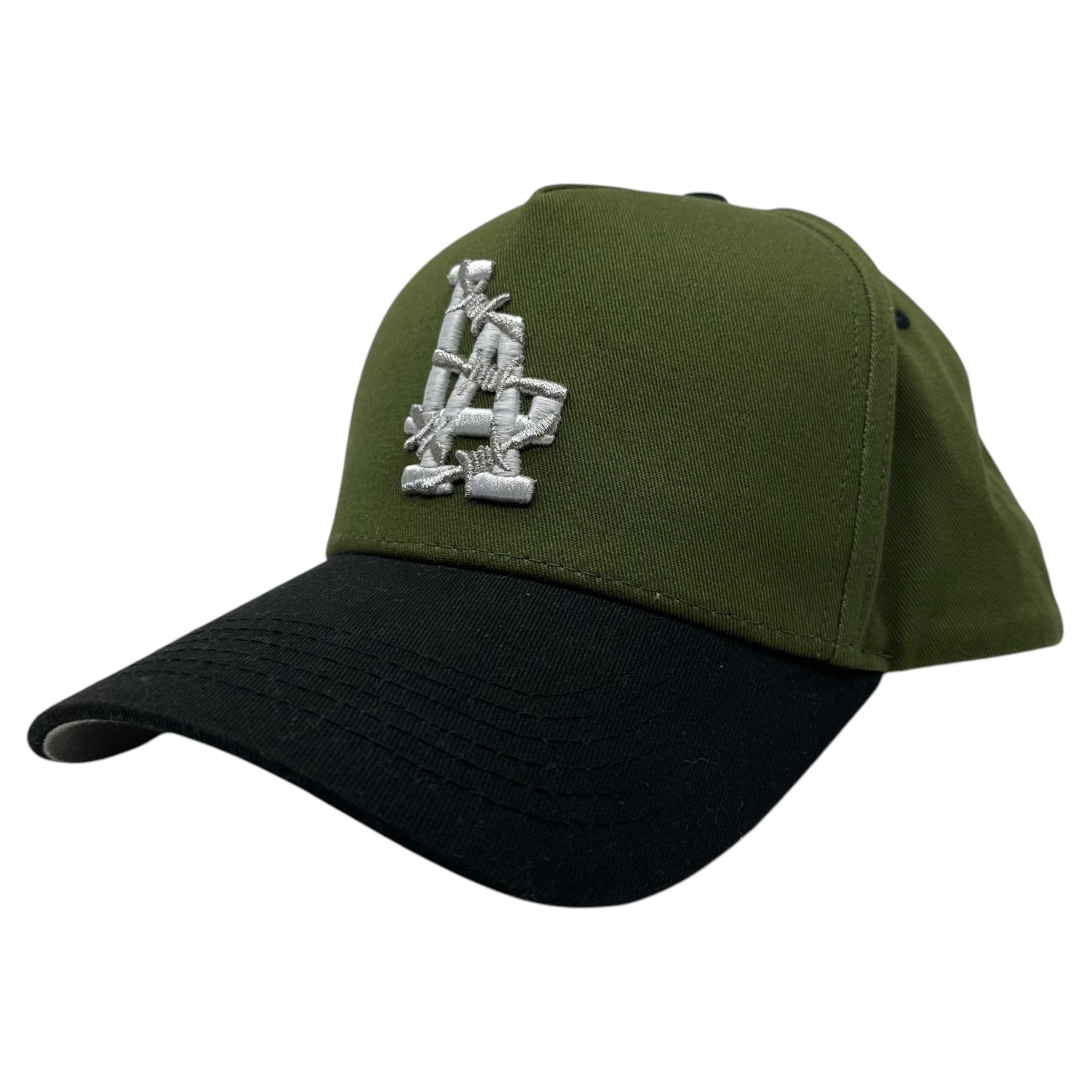 KEEP OUT FAKE LOVE(キープアウトフェイクラブ) WORLD FAMOUS LA SNAPBACK CAP スナップバック キャップ カーキ×ブラック