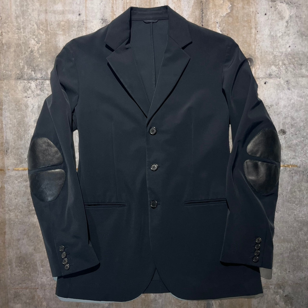 PRADA(プラダ) エルボーパッチ3Bジャケット 48(Lサイズ程度) ネイビー