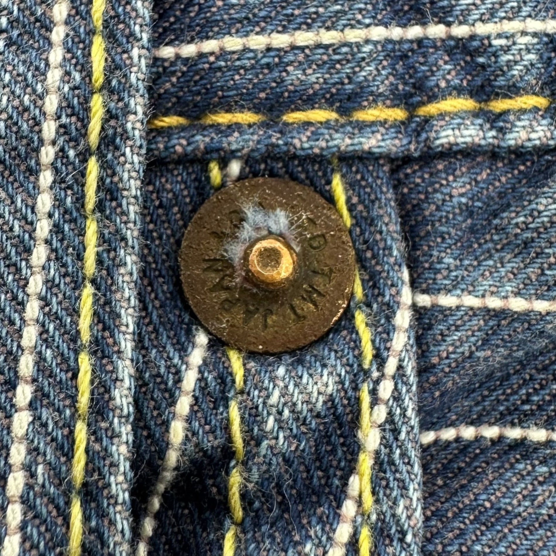 TMT(ティーエムティー) 16AW Hickory Denim Pants ヒッコリー デニム パンツ TPT-F1514 L インディゴ×ホワイト