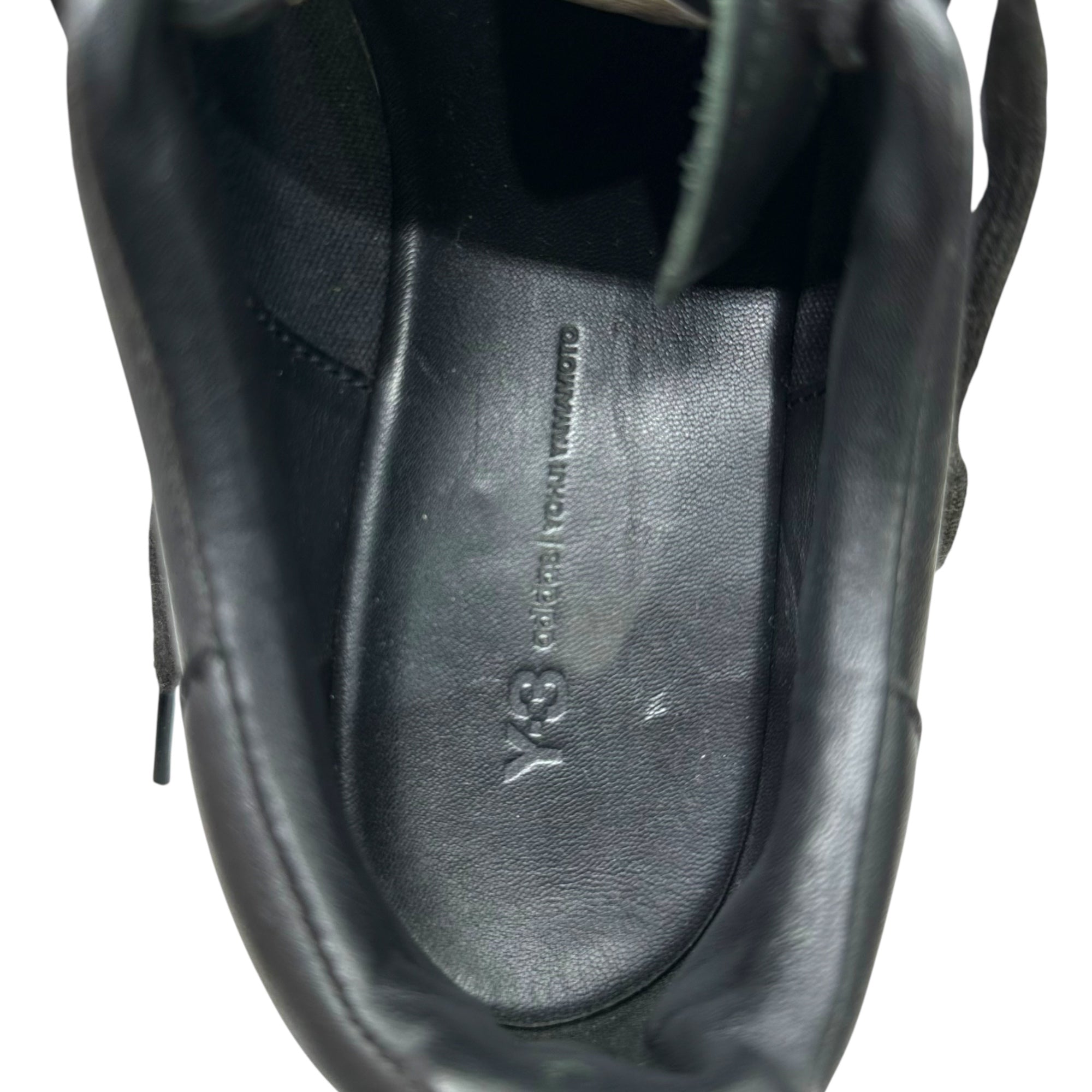 Y-3(ワイスリー) Signature Logo Low Cut Leather Sneakers シグネチャー ロゴ ローカット レザー スニーカー EF2264 24.0cm ブラック×ホワイト