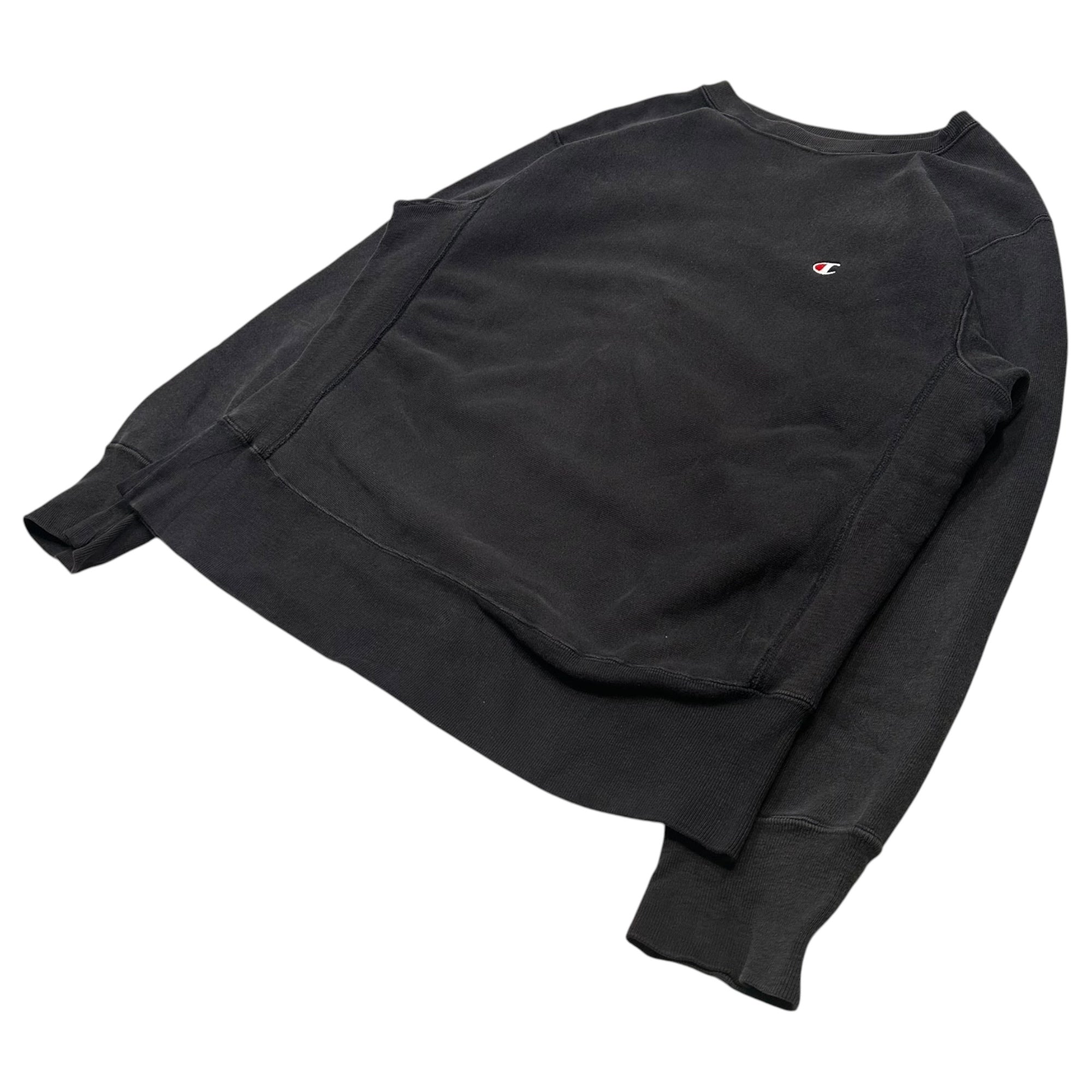 Champion(チャンピオン) 1980's Reverse Weave Sweatshirt リバースウィーブ スウェット L ブラック 80年代 トリコタグ ヴィンテージ サンフェード 2枚タグ