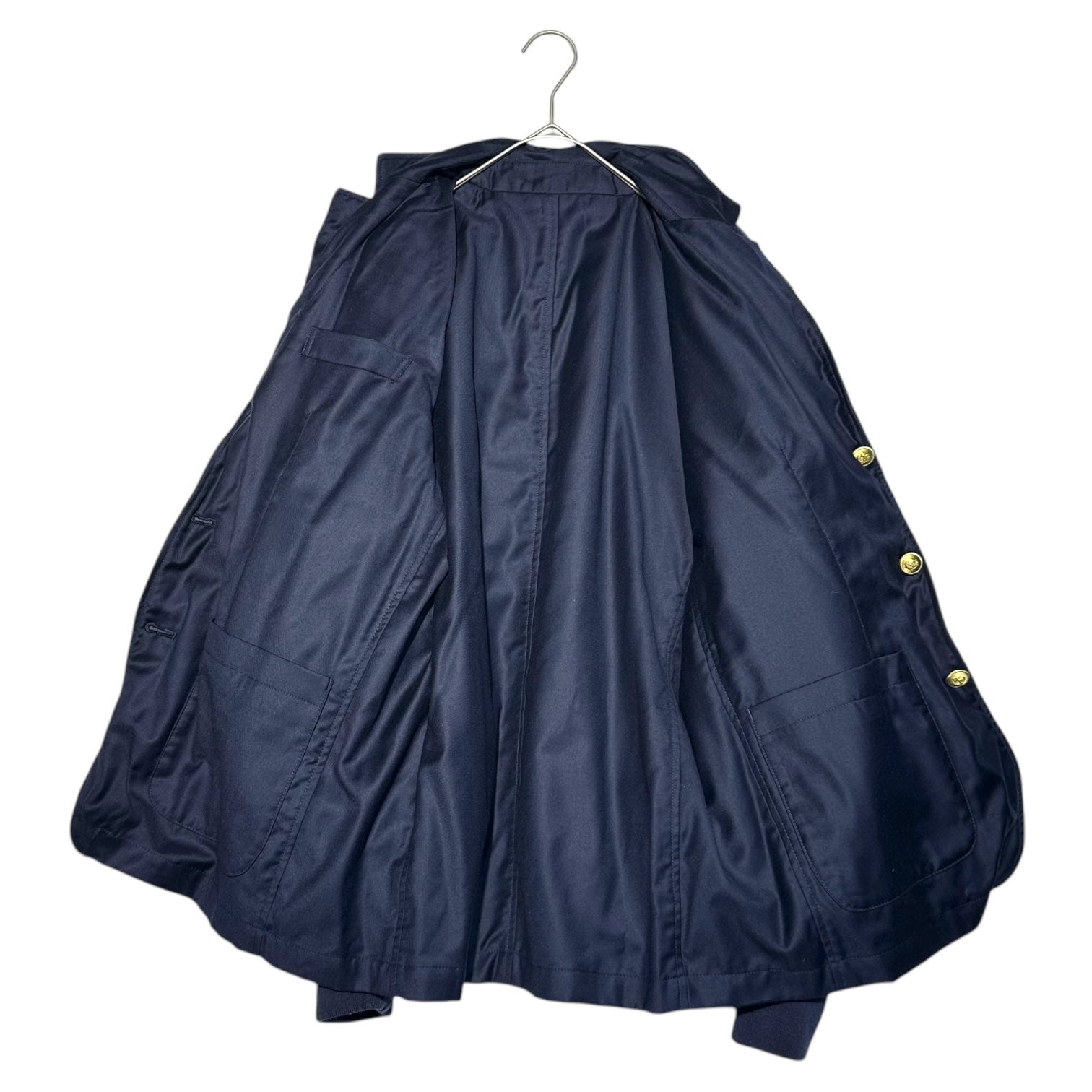 Loro Piana×藤原ヒロシ(ロロピアーナ×フジワラヒロシ) 21AW Reversible MA-1 tailored jacket リバーシブル ボンバー テーラード ジャケット FAM1063 M ネイビー TASMANIAN生地 ブレザー コラボ ブルゾン