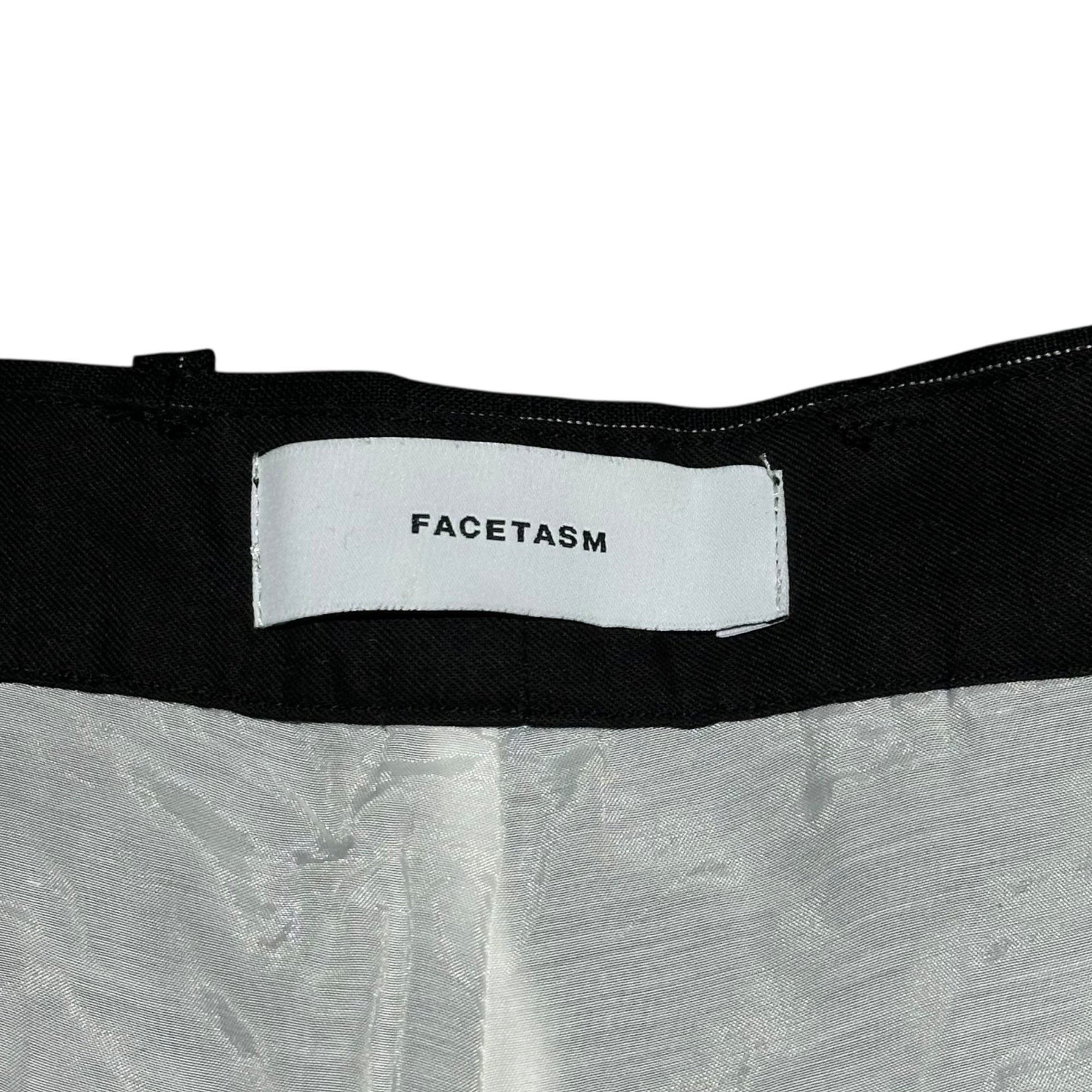 FACETASM(ファセッタズム) Mesh-Panel Stripe Baggy Shorts メッシュ切替加工 ストライプ バギー ショーツ ハーフ パンツ YA-PT-M05 4(M程度) ブラック