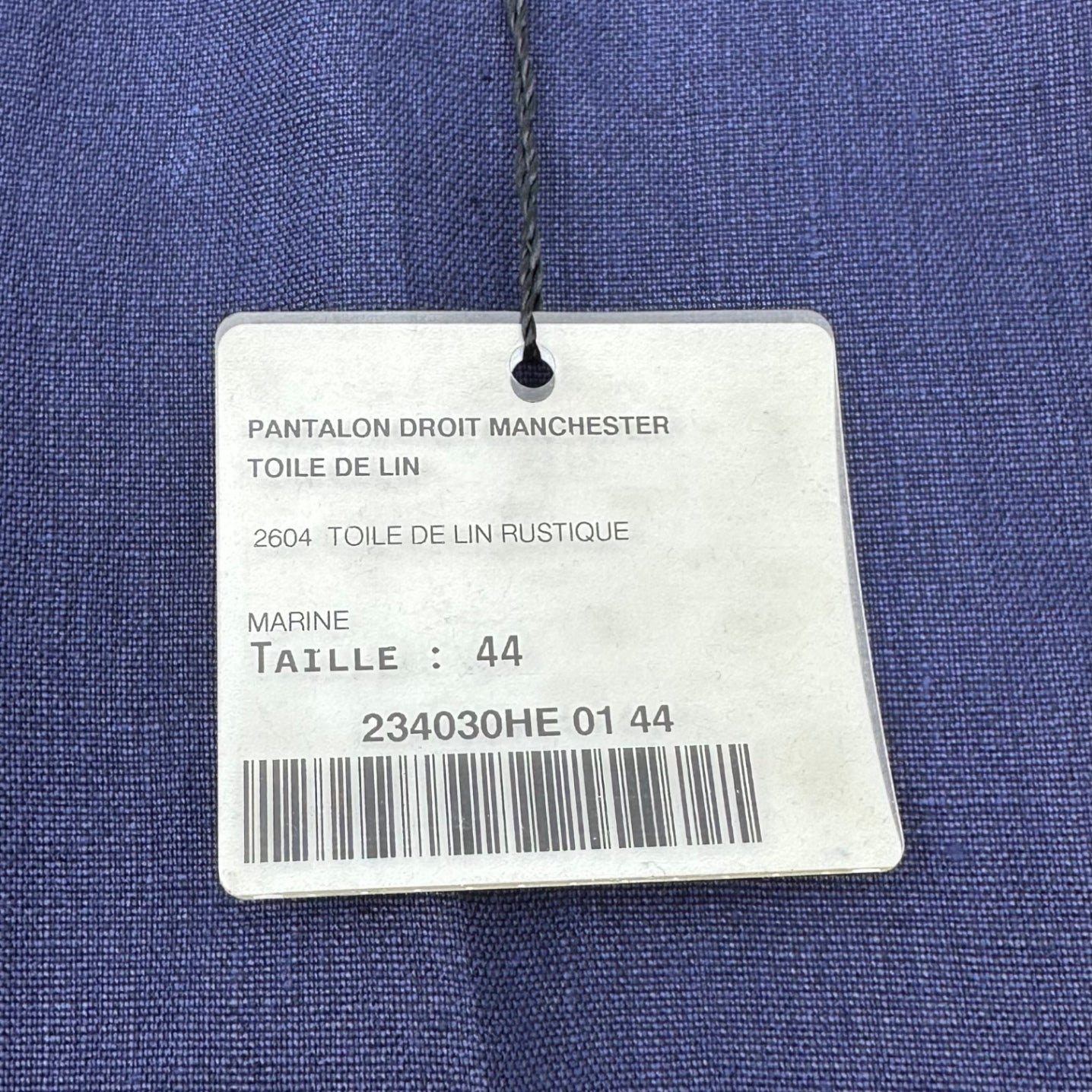 HERMES(エルメス) Linen Straight Trouser Pants リネン ストレート トラウザー パンツ 52(XL程度) ネイビー スラックス