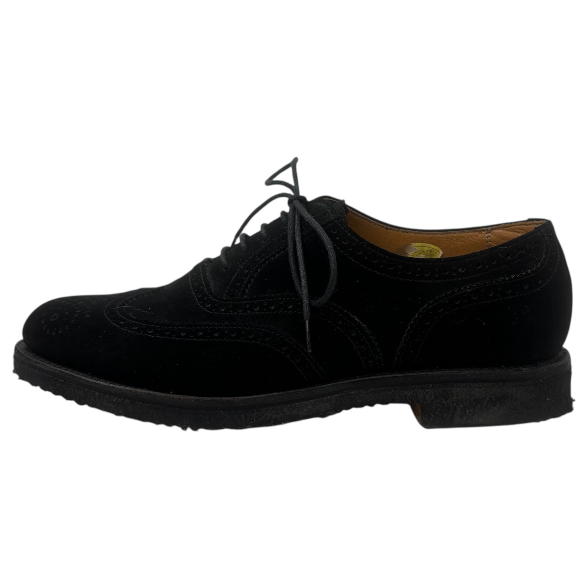 REGAL(リーガル) Wingtip Crepe Sole Suede Leather Shoes ウィングチップ クレープソール スウェード レザー シューズ 25.5cm ブラック