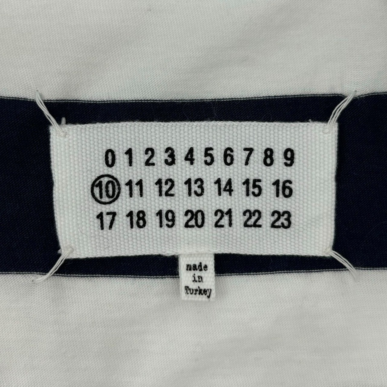 MAISON MARGIELA(メゾンマルジェラ) 19AW Pack T-shirts border パック ボーダー Tシャツ S50GC0552 S ホワイト×ネイビー 半袖