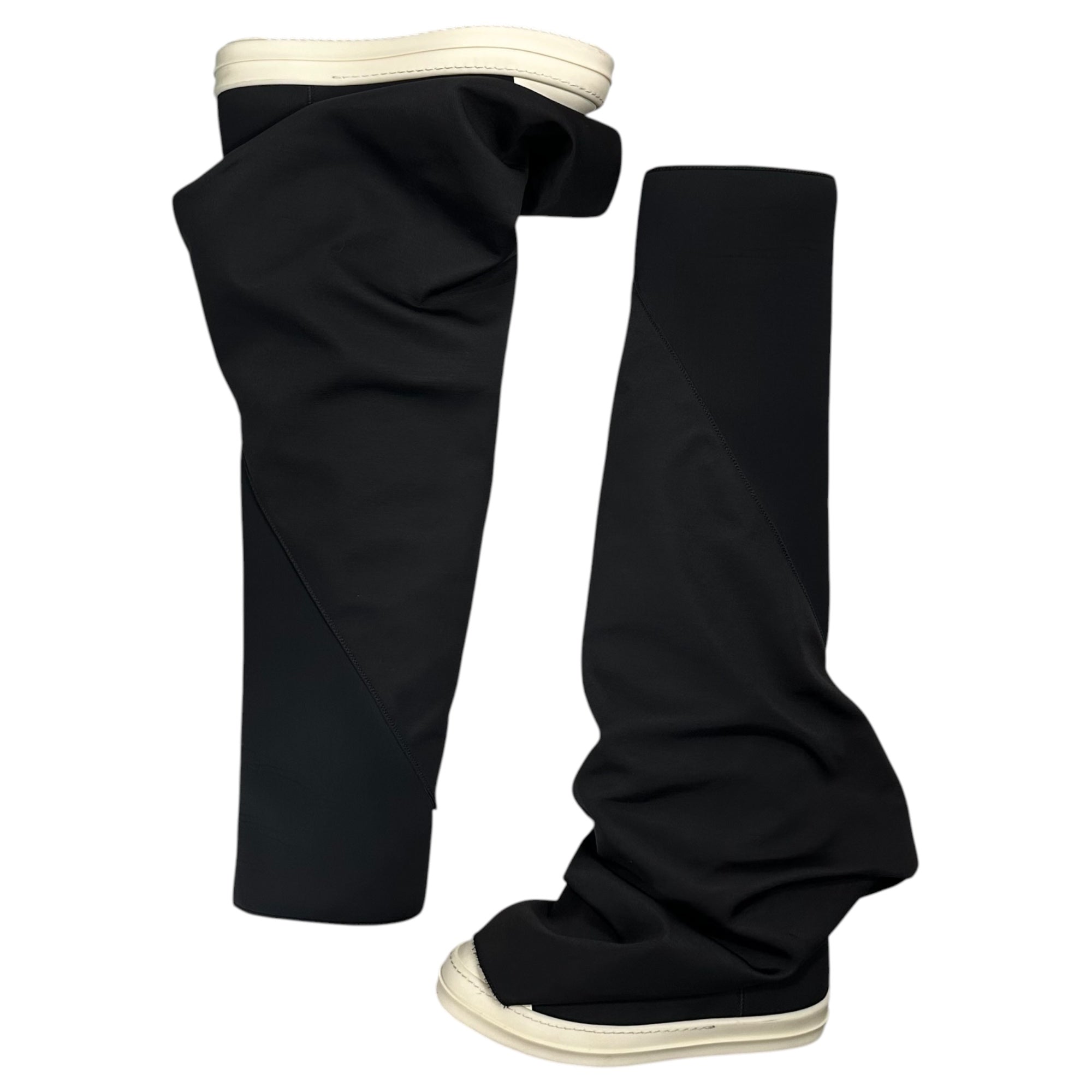 Rick Owens DRKSHDW(リックオウエンスダークシャドウ) 23SS FETISH フェティッシュ DU01D1815 MU 911 43(約28.0cm) ブラック×ホワイト ニーハイ ブーツ スニーカー