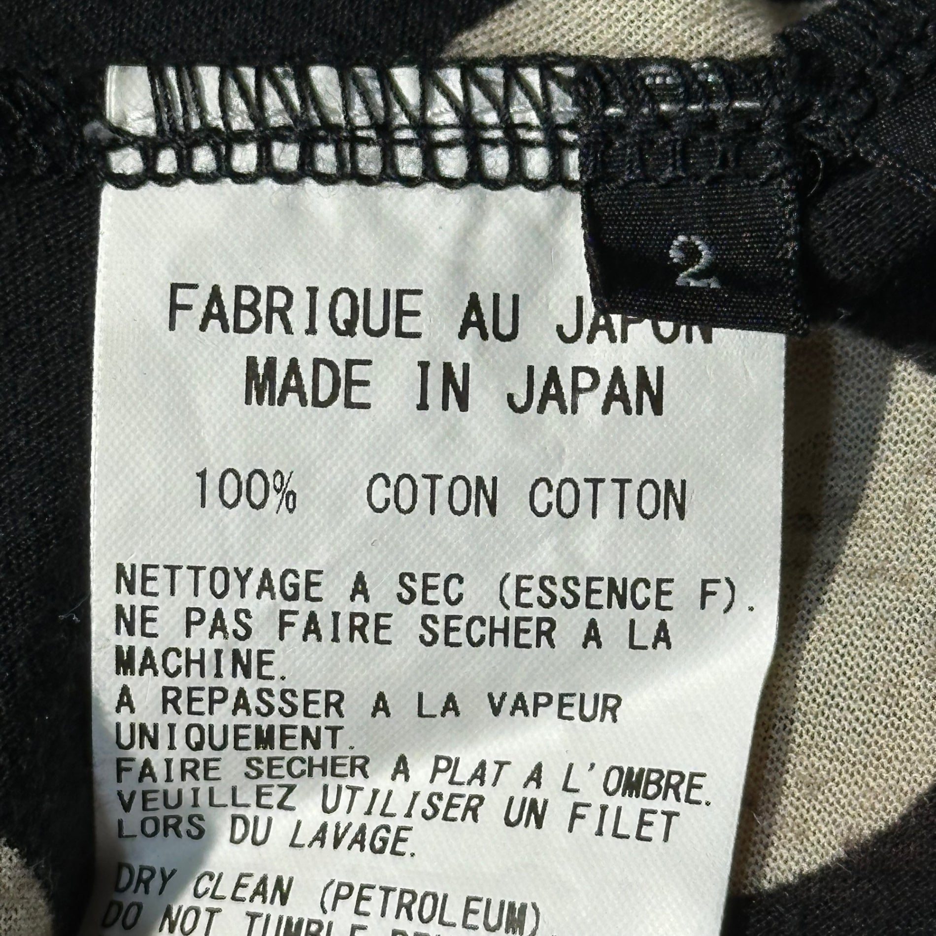 Y's(ワイズ) Asymmetrical Dot L/S Top アシンメトリー ドット 長袖 カットソー YM-T72-073 2 ブラック×アイボリー