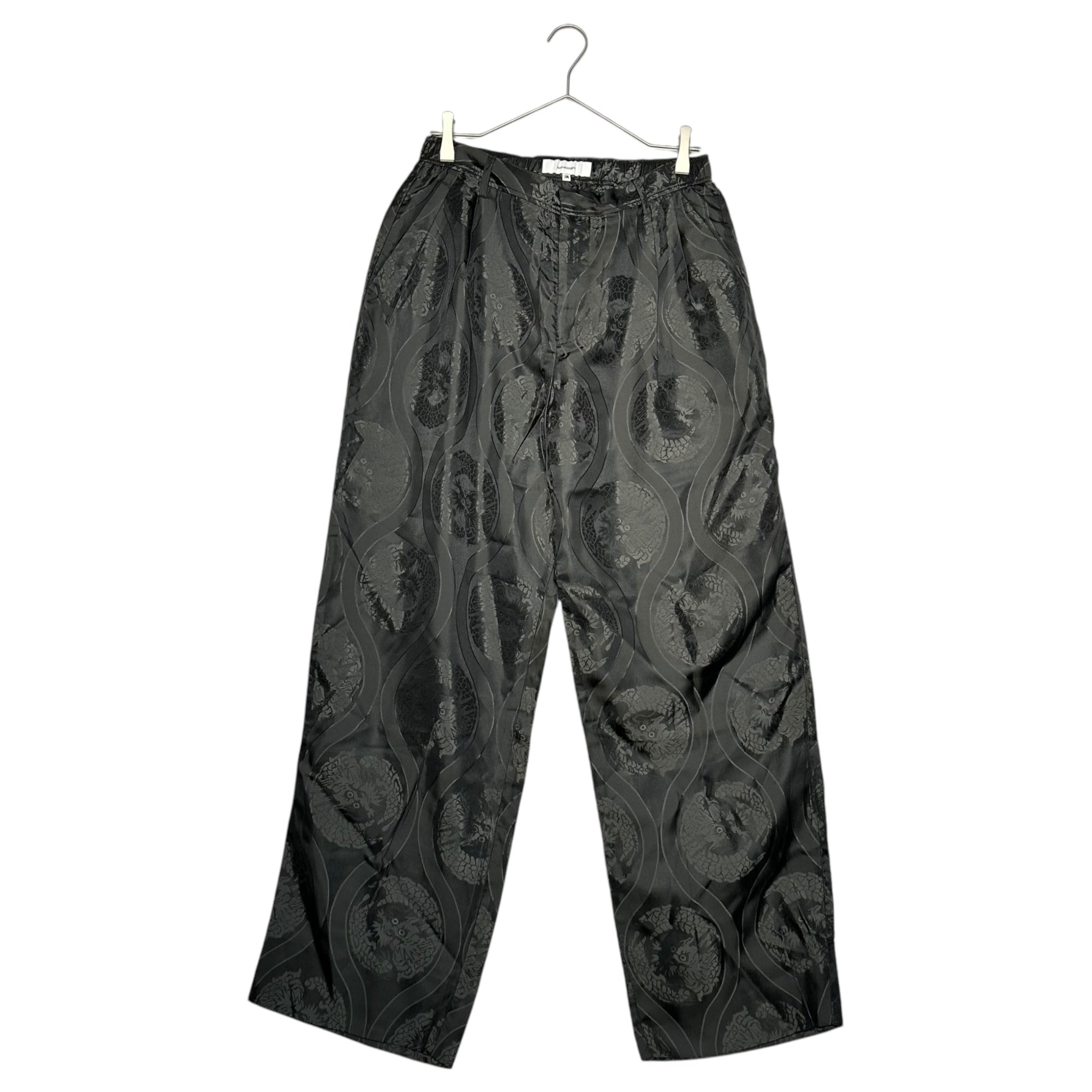 SASQUATCH fabrix(サスクワッチファブリックス) 20SS ORIENTAL DRAGON PANTS オリジナル ドラゴン パンツ 20SS-PA9-010 M ブラック イージー ワイド キュプラ