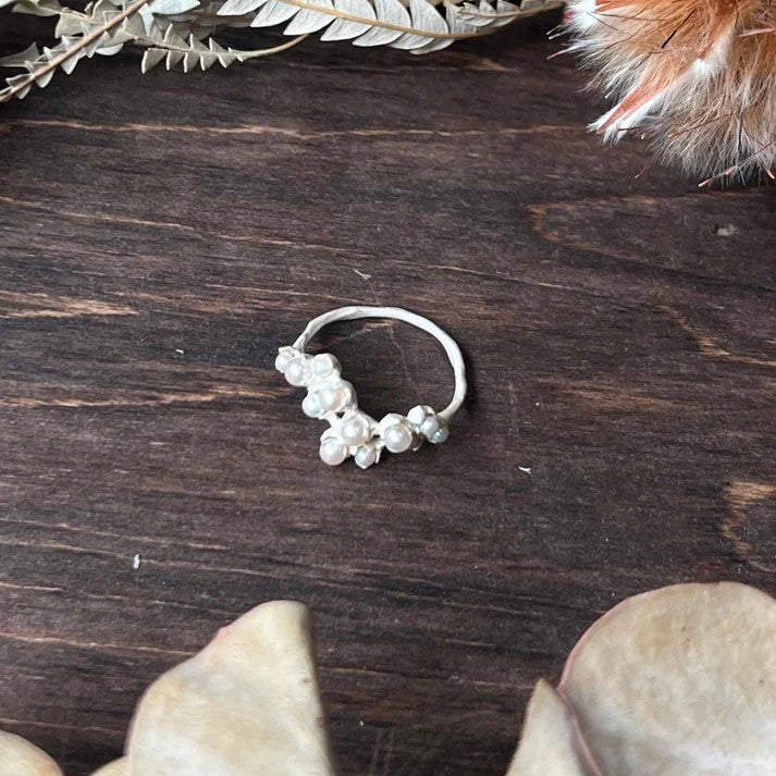 m.soeur(エムスール) NEW パールリング 1892SV 13号 シルバー