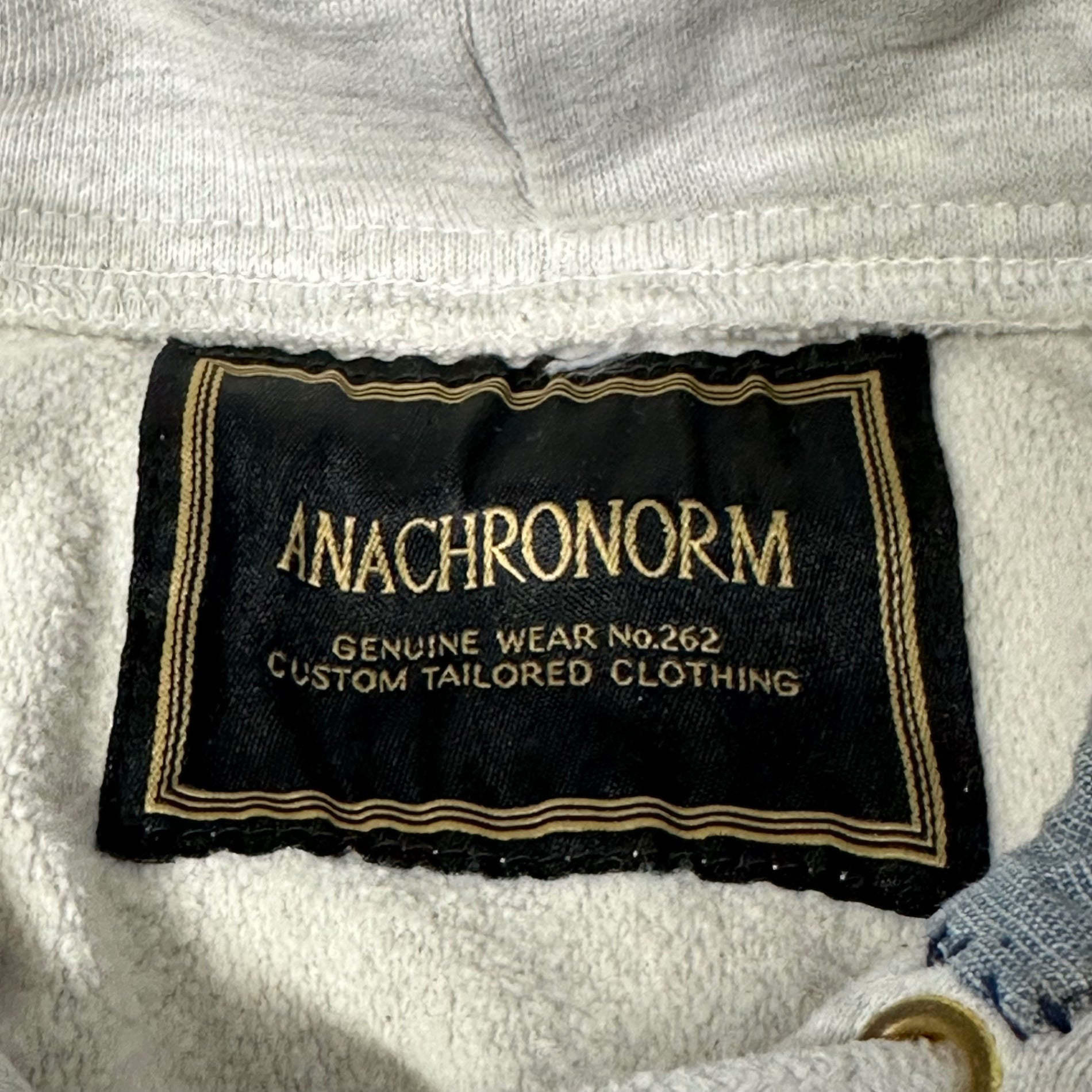 anachronorm(アナクロノーム) Vintage processed remake hoodie ヴィンテージ加工 リメイク フーディ 02 グレー プルオーバー ダメージ加工