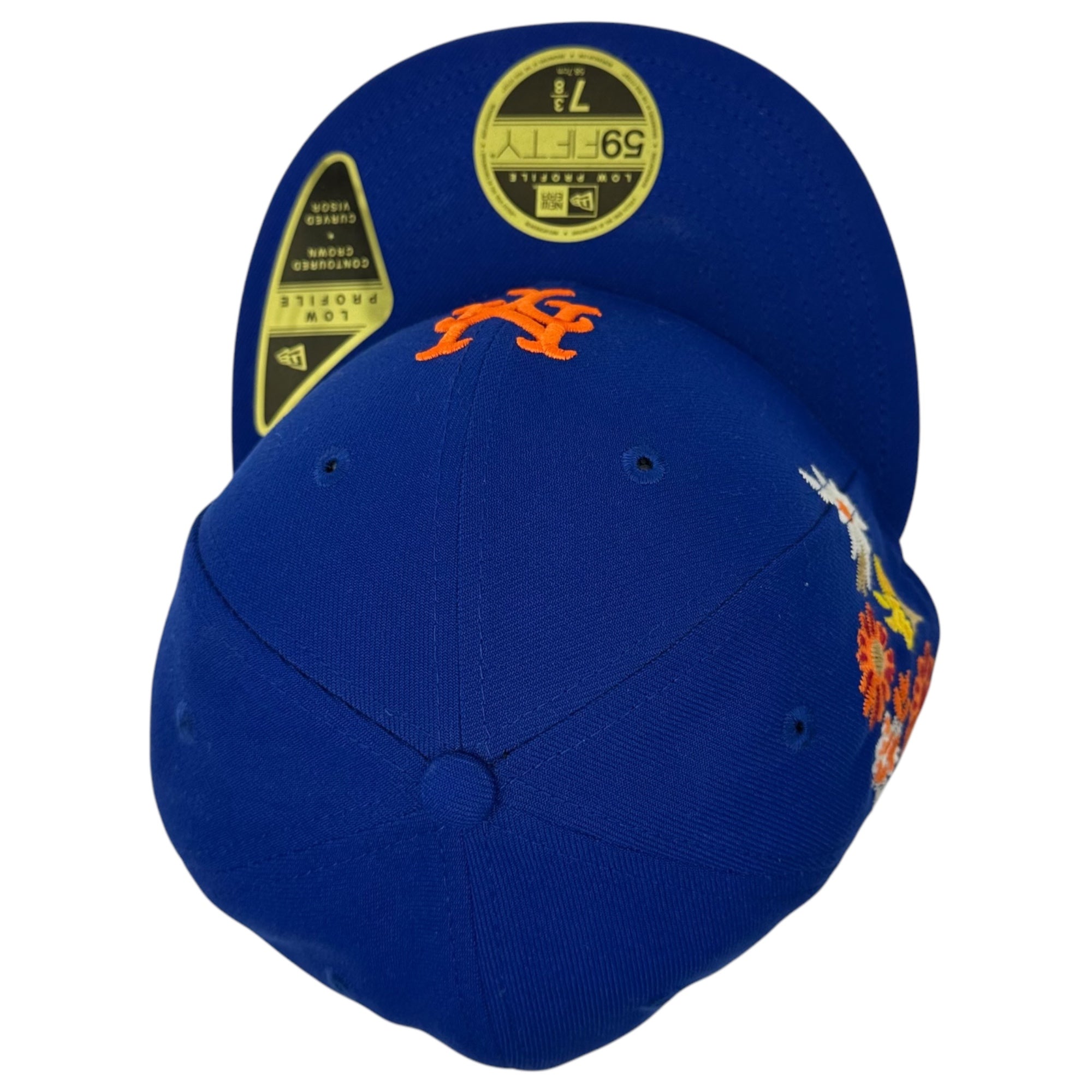 KITH×New Era(キス×ニューエラ) 23SS Mets Floral 59 Fifty Low Profile Hat メッツ コラボ ベースボール キャップ 7 3/8 ブルー 帽子