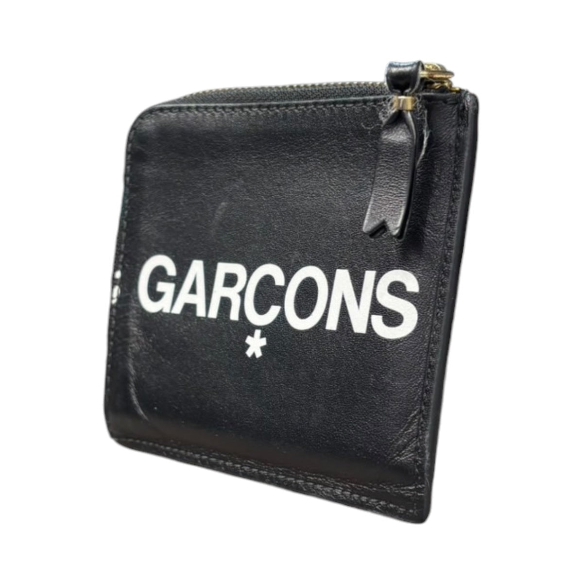 Wallet COMME des GARCONS(ウォレットコムデギャルソン) HUGE LOGO L ZIP WALLET ロゴ L字ファスナー ウォレット ブラック 財布